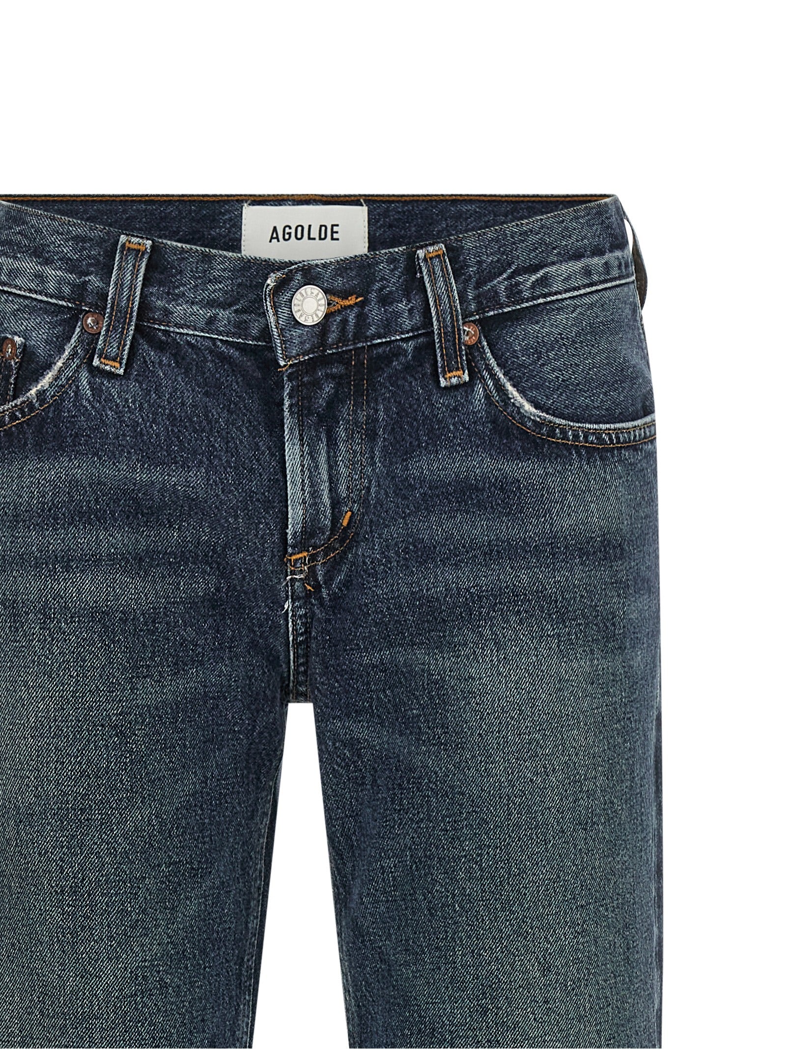 Agolde Blue Cotton Bootcut Jeans