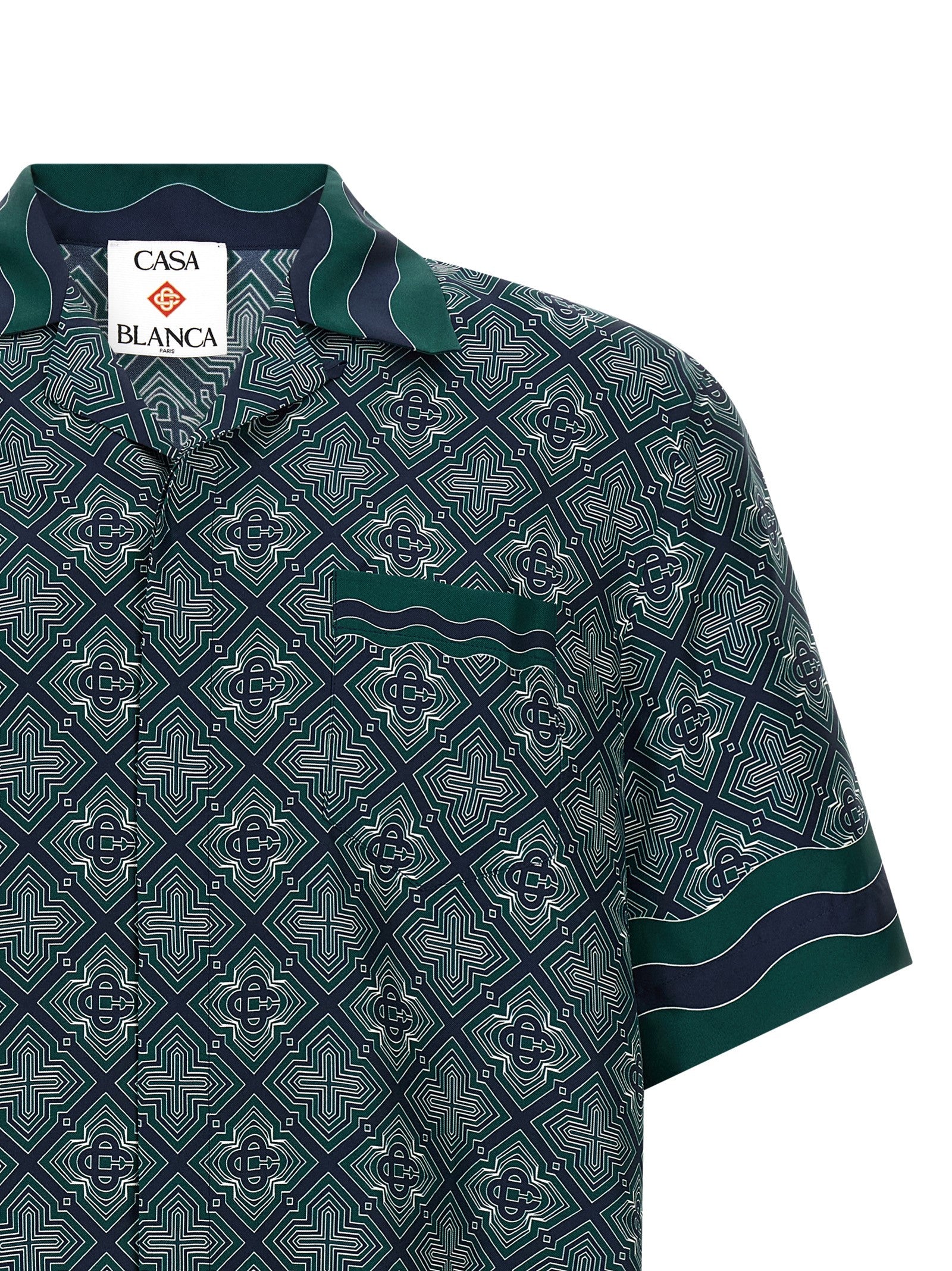 Casablanca Bicolor Silk Blouse