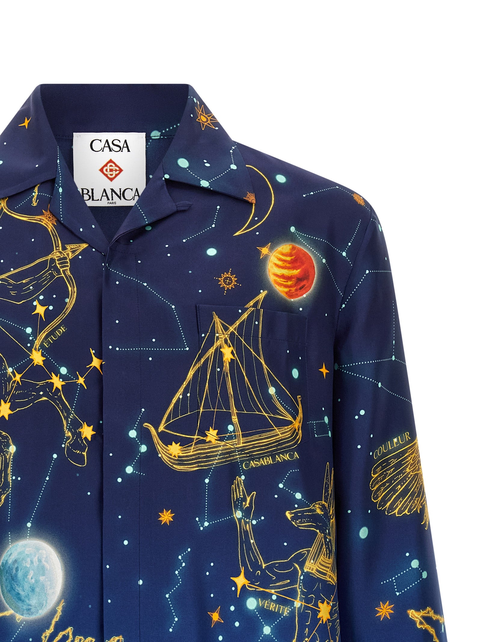 Casablanca Blue Silk Blouse