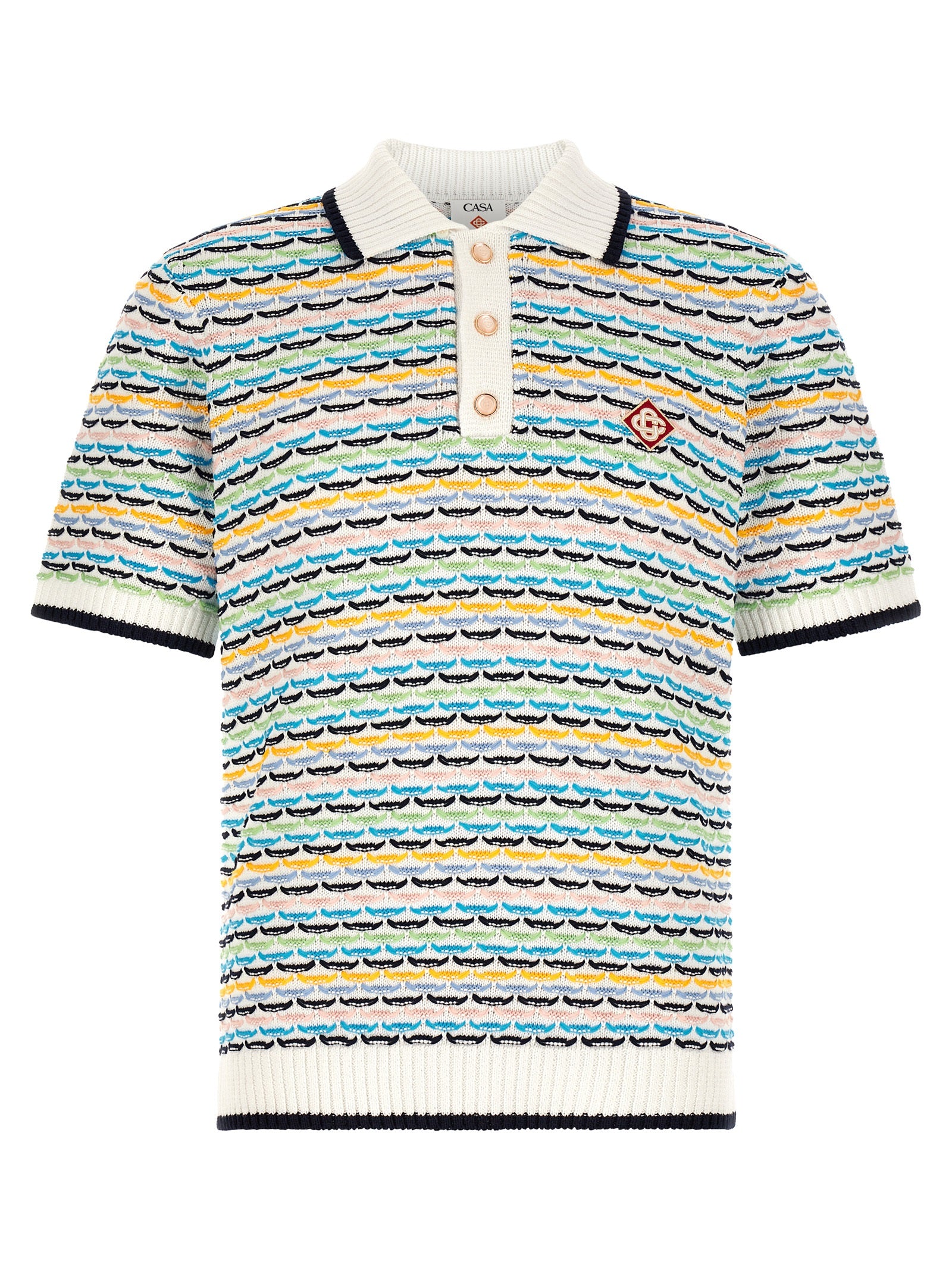 Casablanca Multicolor Cotton Polo Shirt