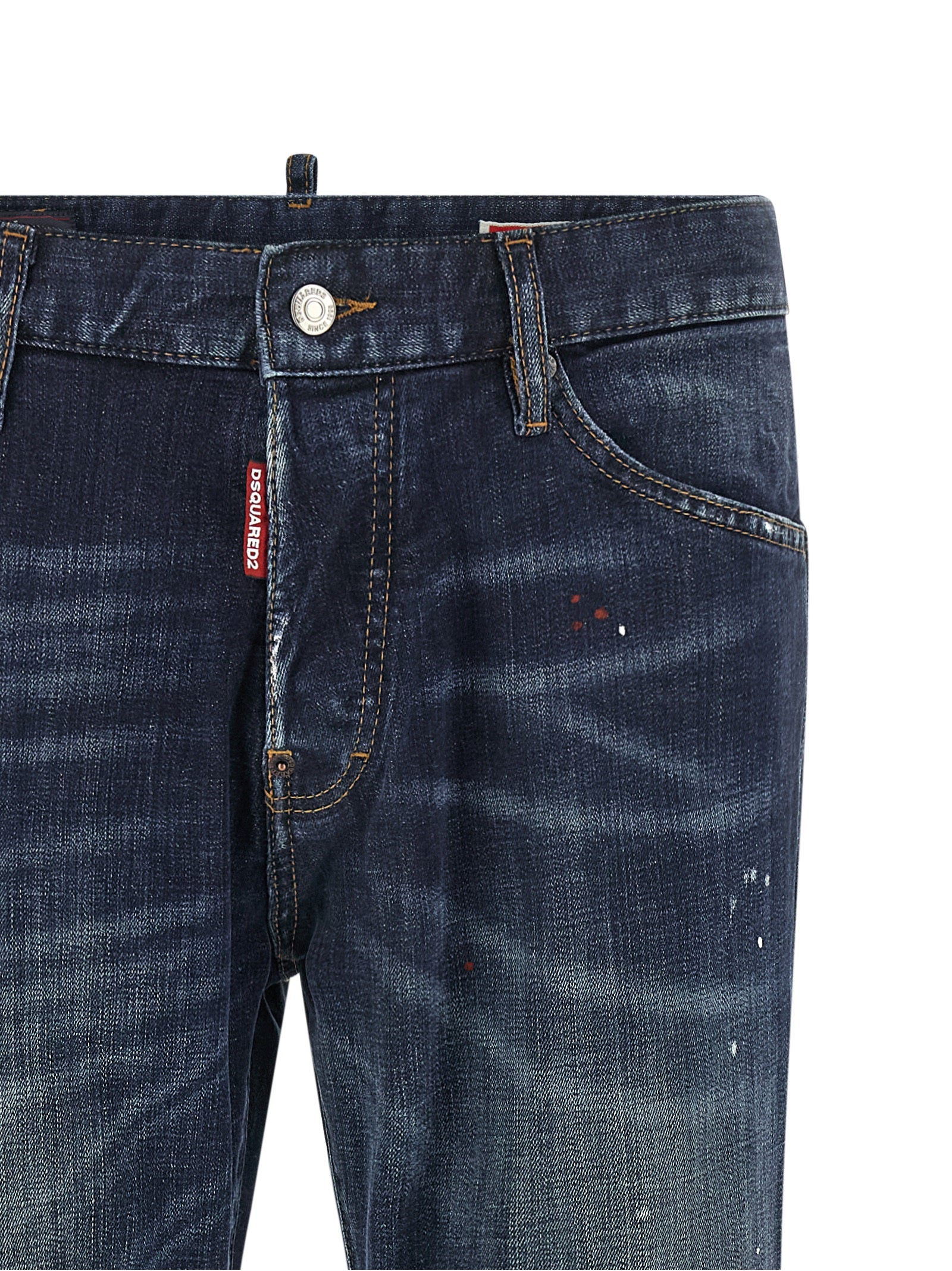 Dsquared² Blue Cotton Straight-Leg Jeans