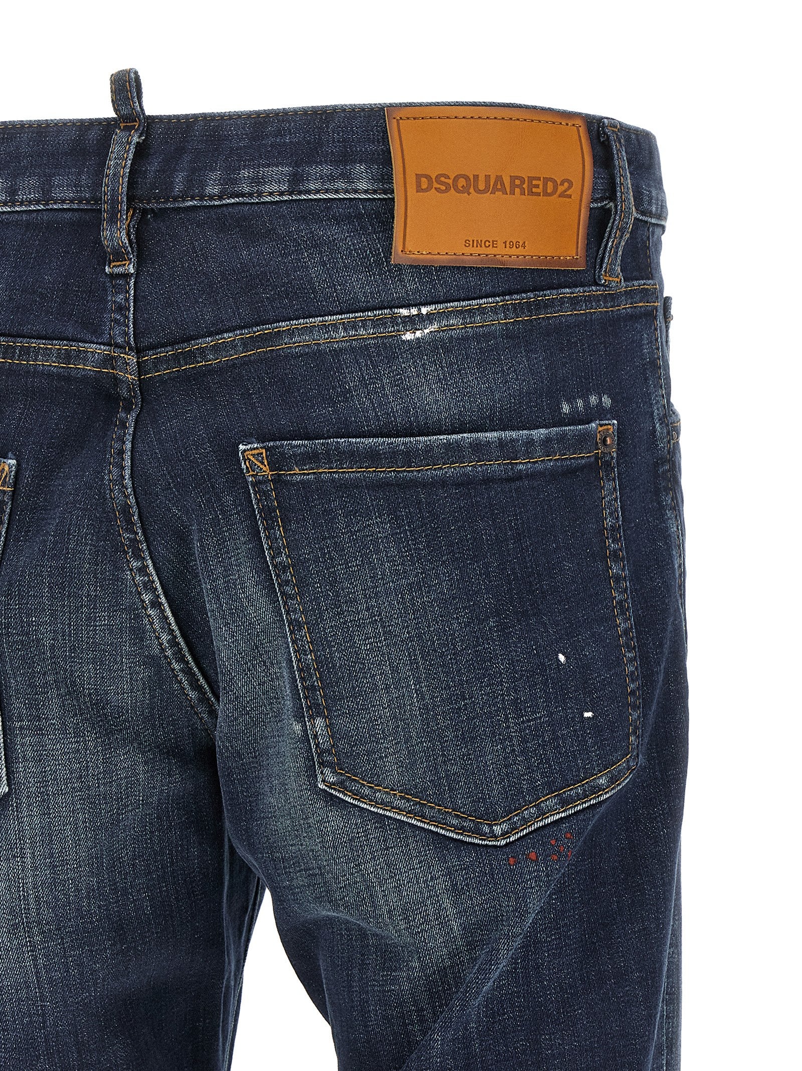 Dsquared² Blue Cotton Straight-Leg Jeans