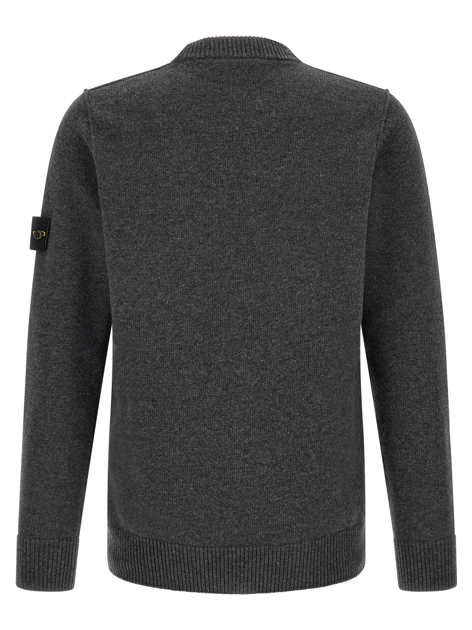 Stone Island Gray Virgin Wool Cardigan