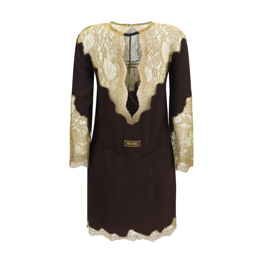 The Attico Multicolor Acetate Casual Dress