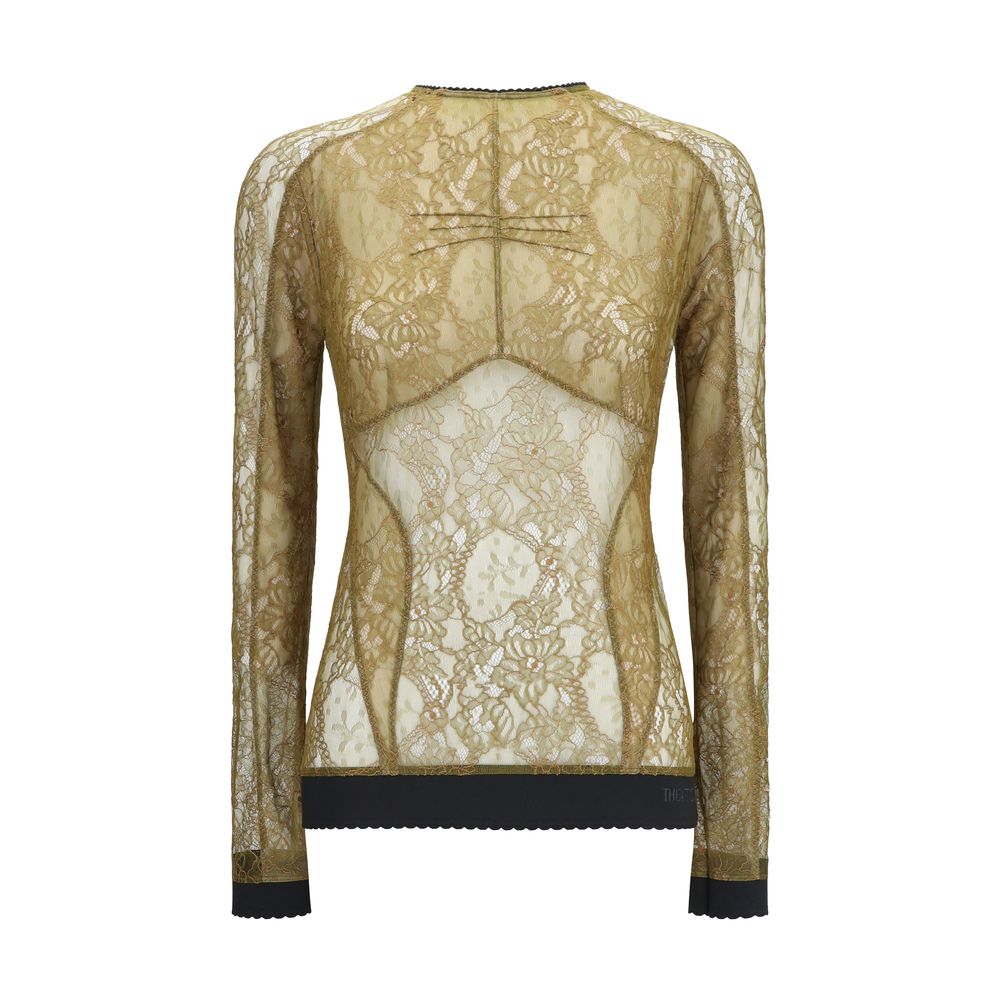 The Attico Bicolor Polyamide Blouse