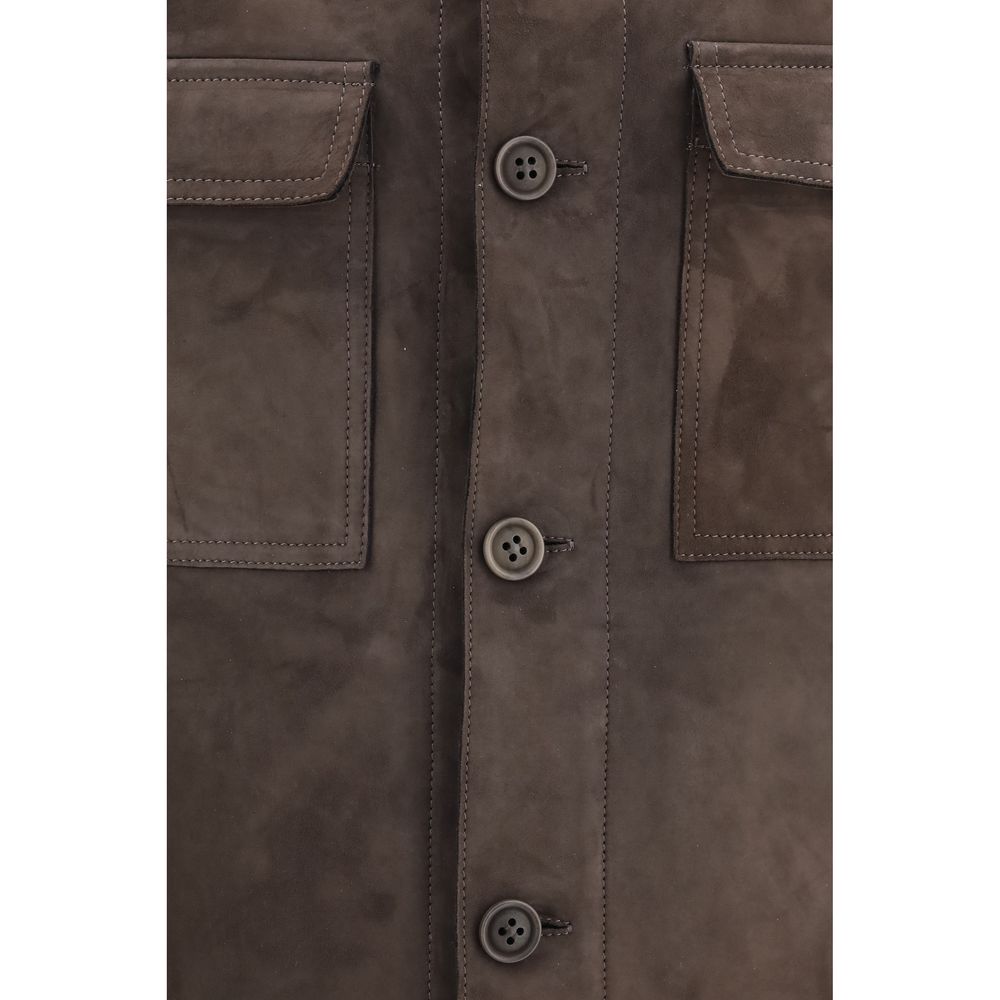 Salvatore Santoro Brown Leather Leather Jacket