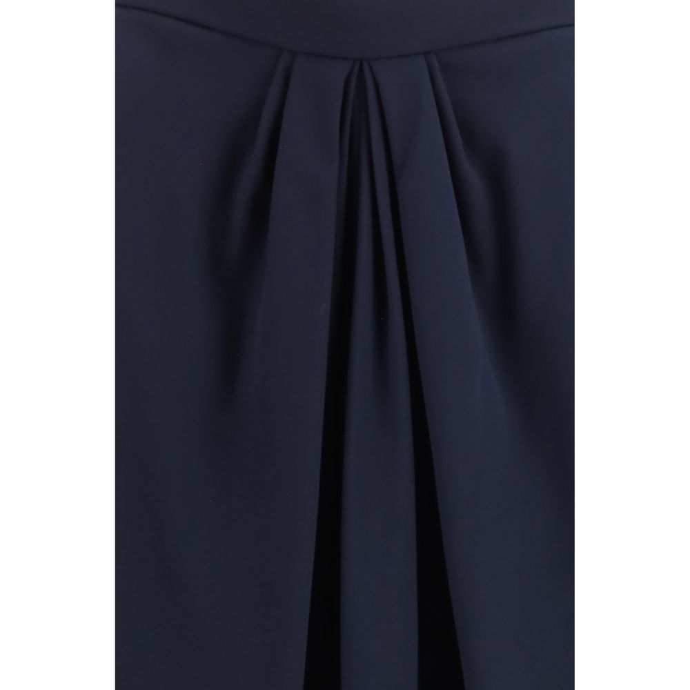 Giorgio Armani Blue Silk Long Skirt