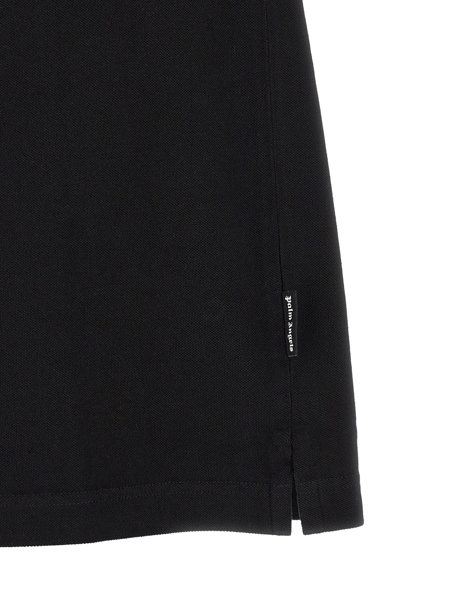 Palm Angels Black Cotton Polo Shirt