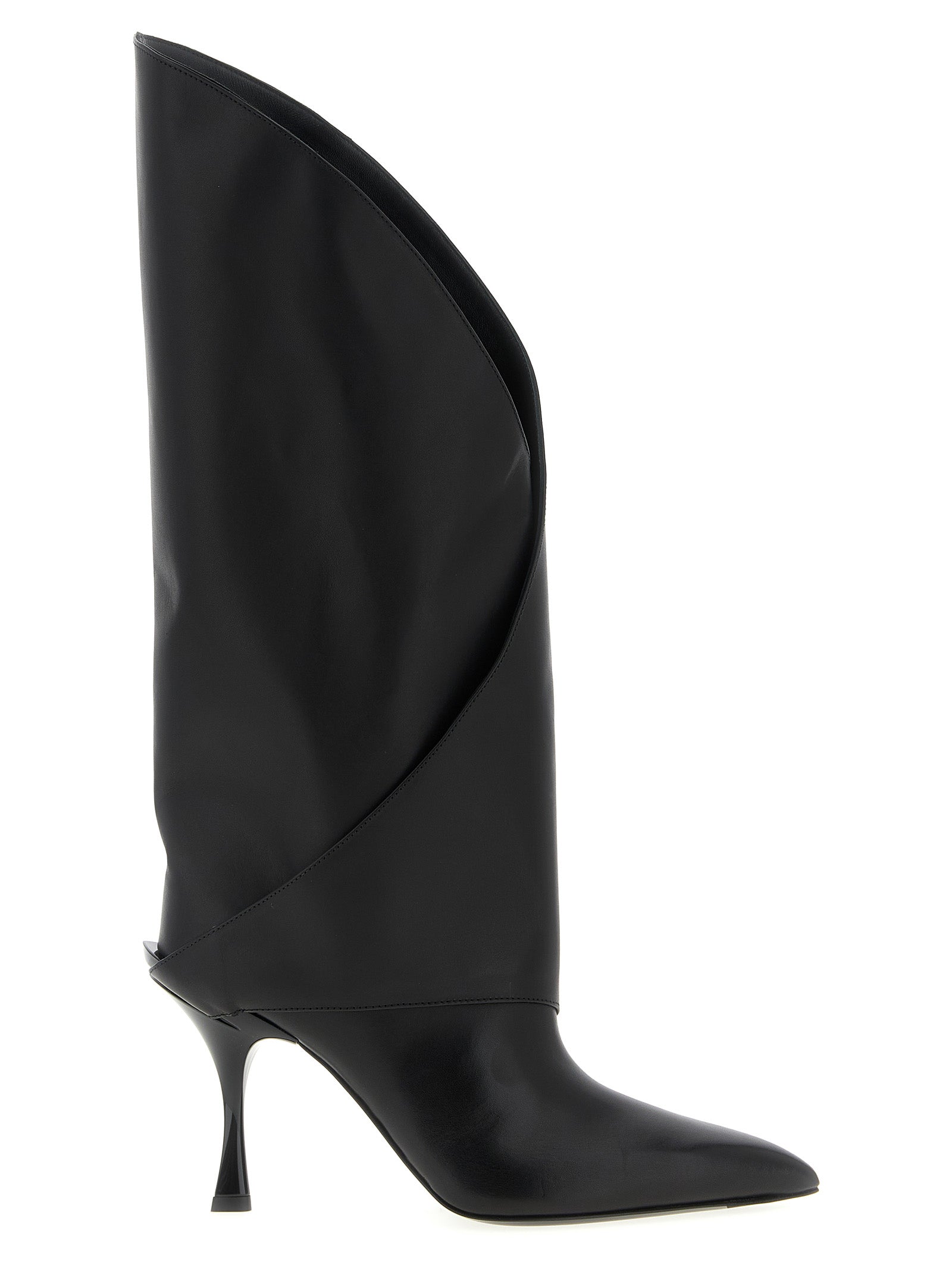 Balmain Black Calfskin Over The Knee
