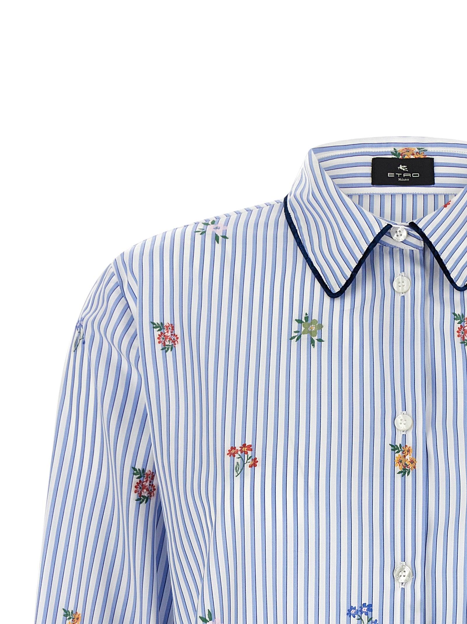 Etro Blue Cotton Blouse