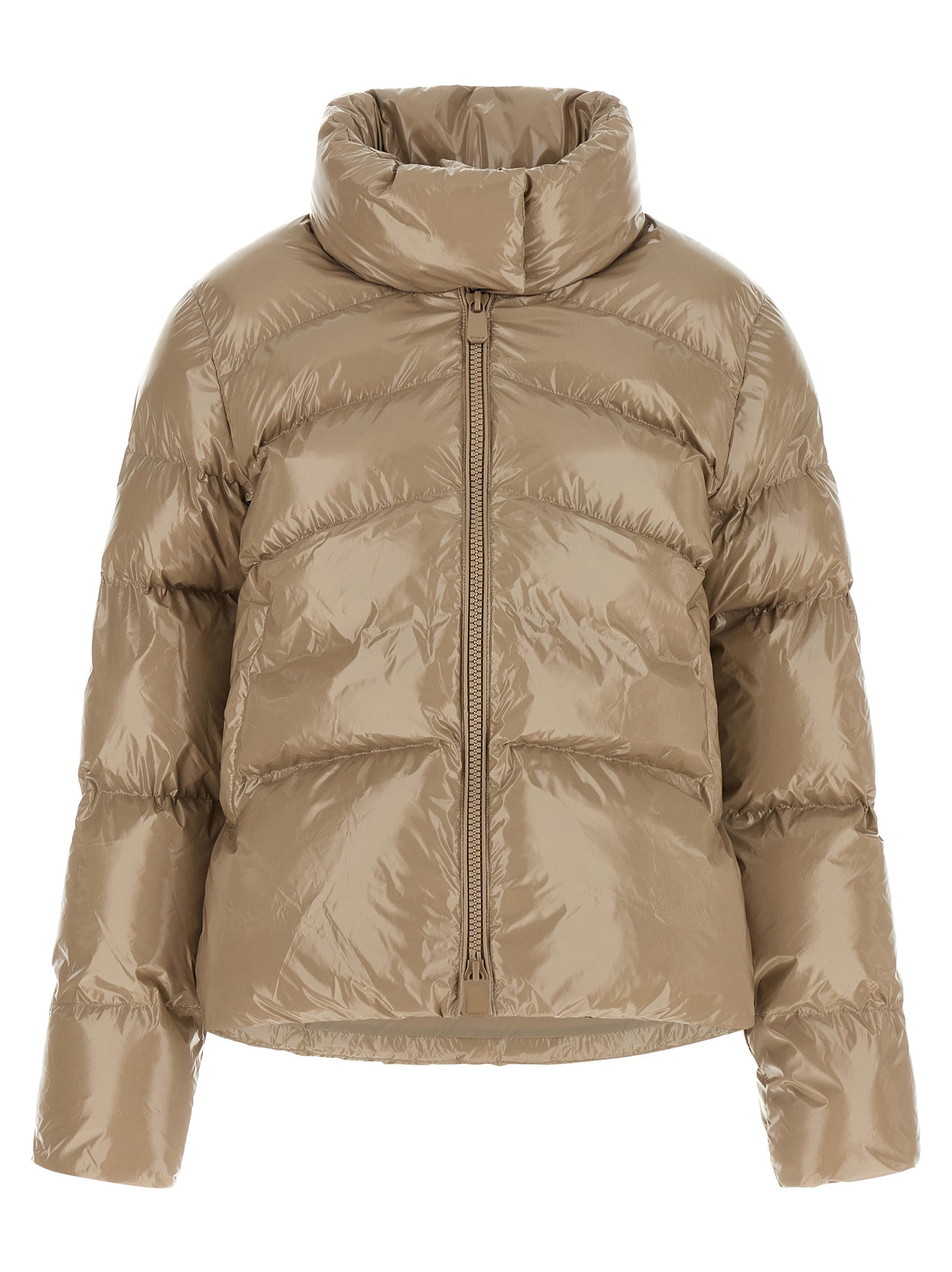 PINKO Beige Polyamide Full-Length Jacket