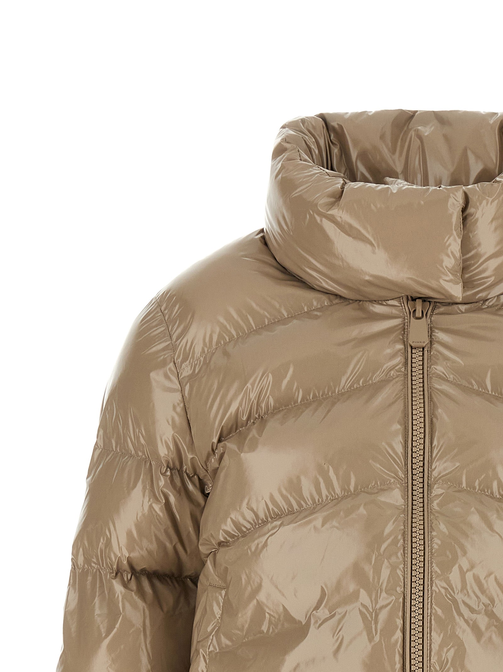 PINKO Beige Polyamide Full-Length Jacket