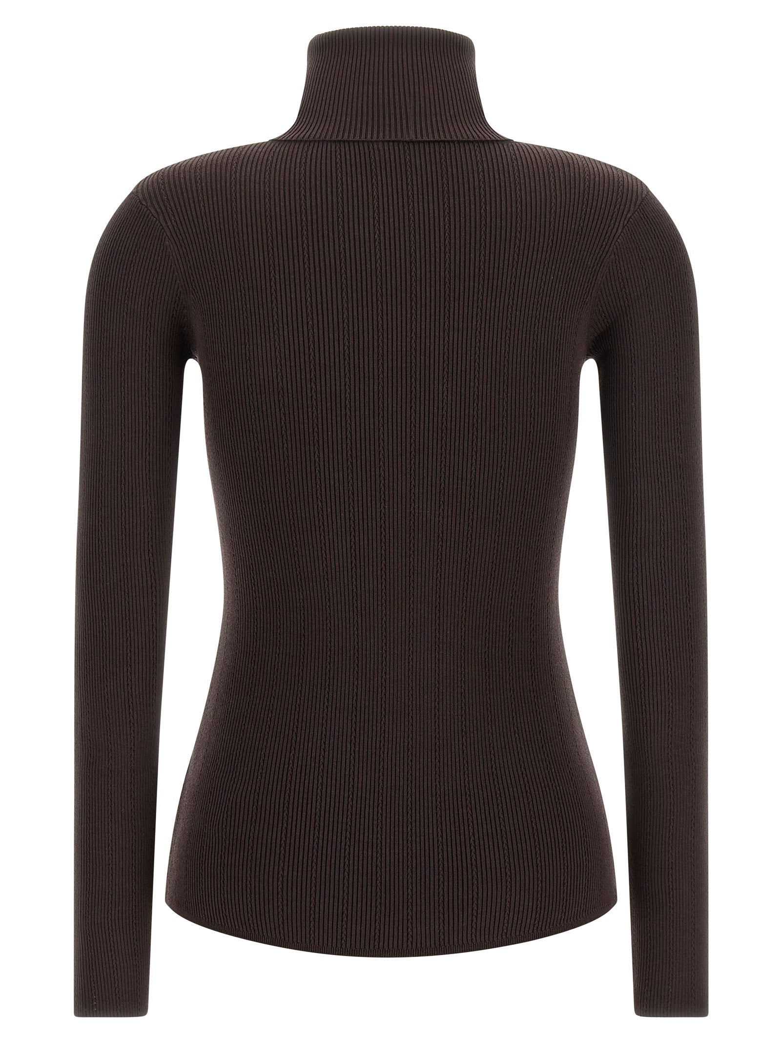 Elisabetta Franchi Brown Lycra Cardigan