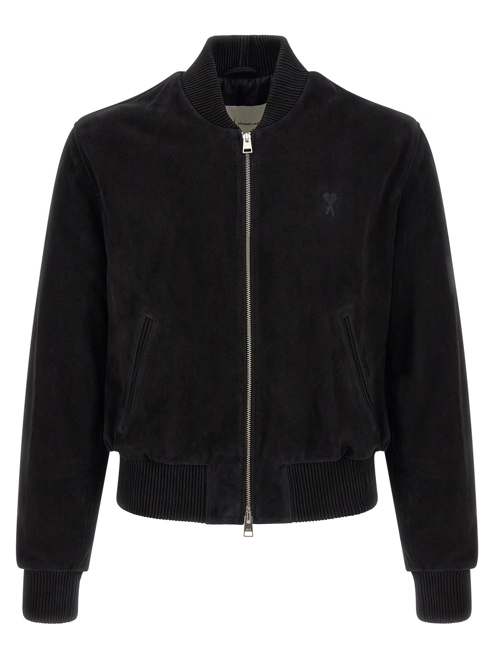 Ami Paris Black Goatskin Bomber