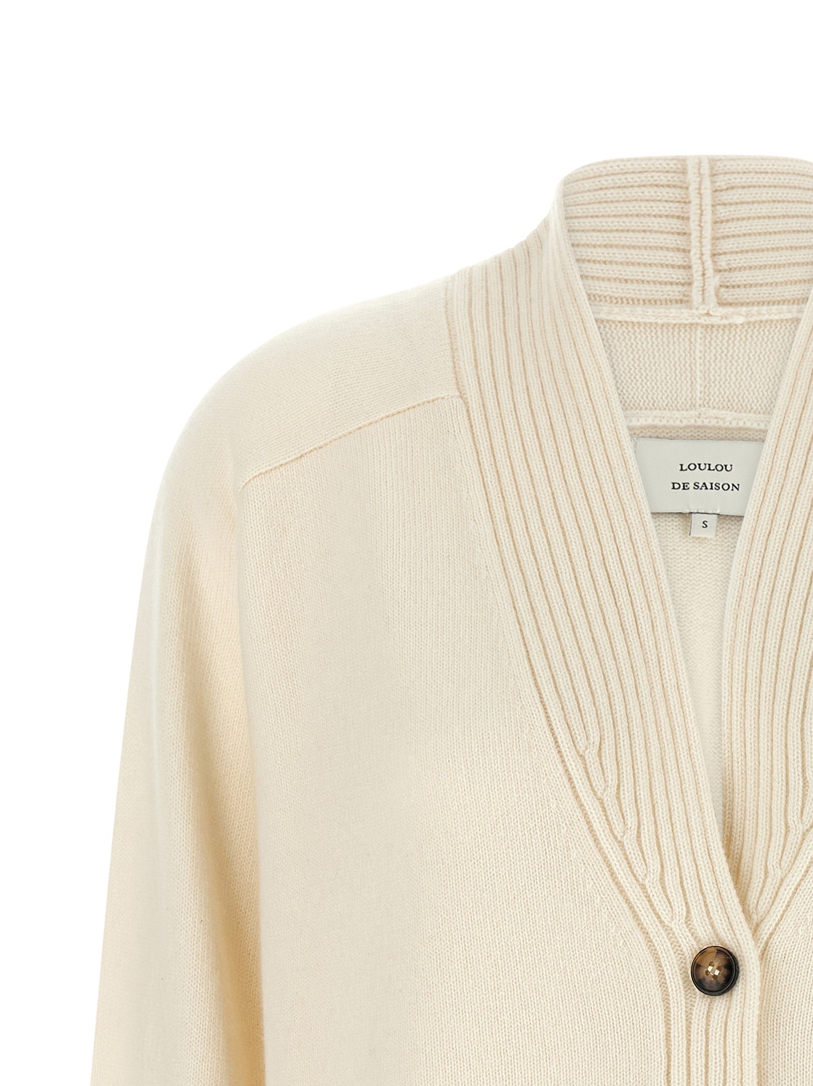 Loulou De Saison White Cashmere Cardigan