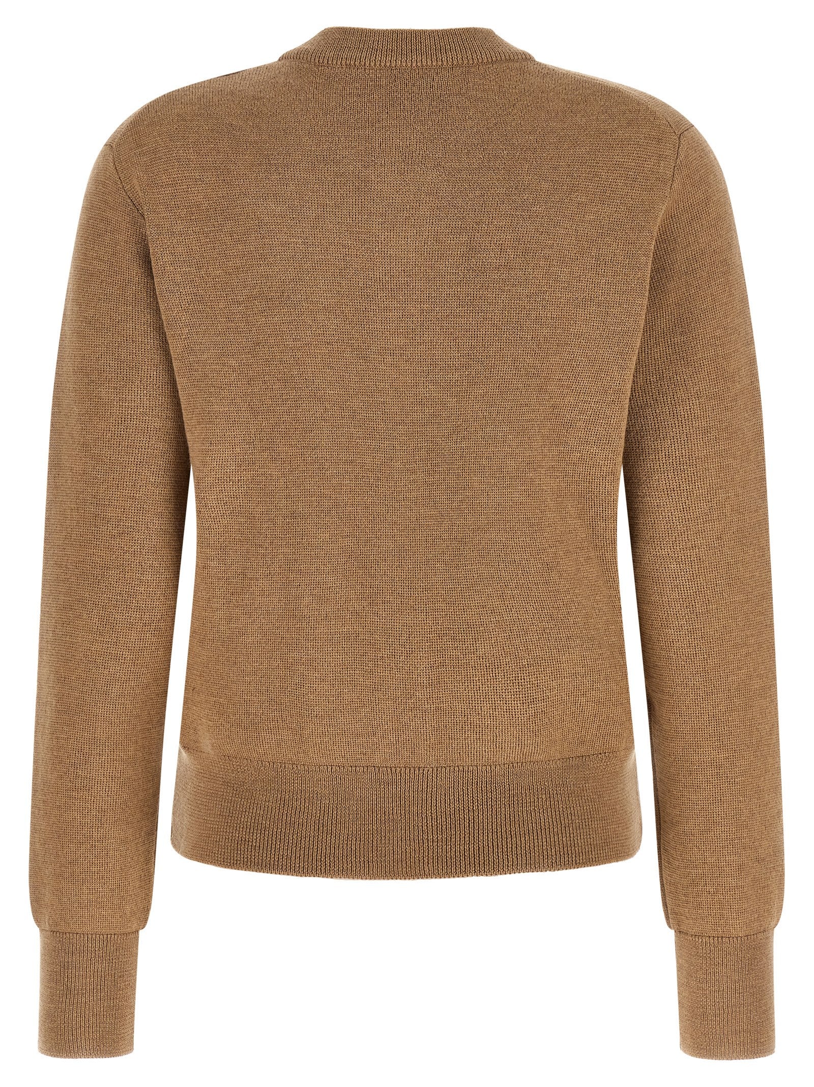 Ami Paris Beige Wool Cardigan