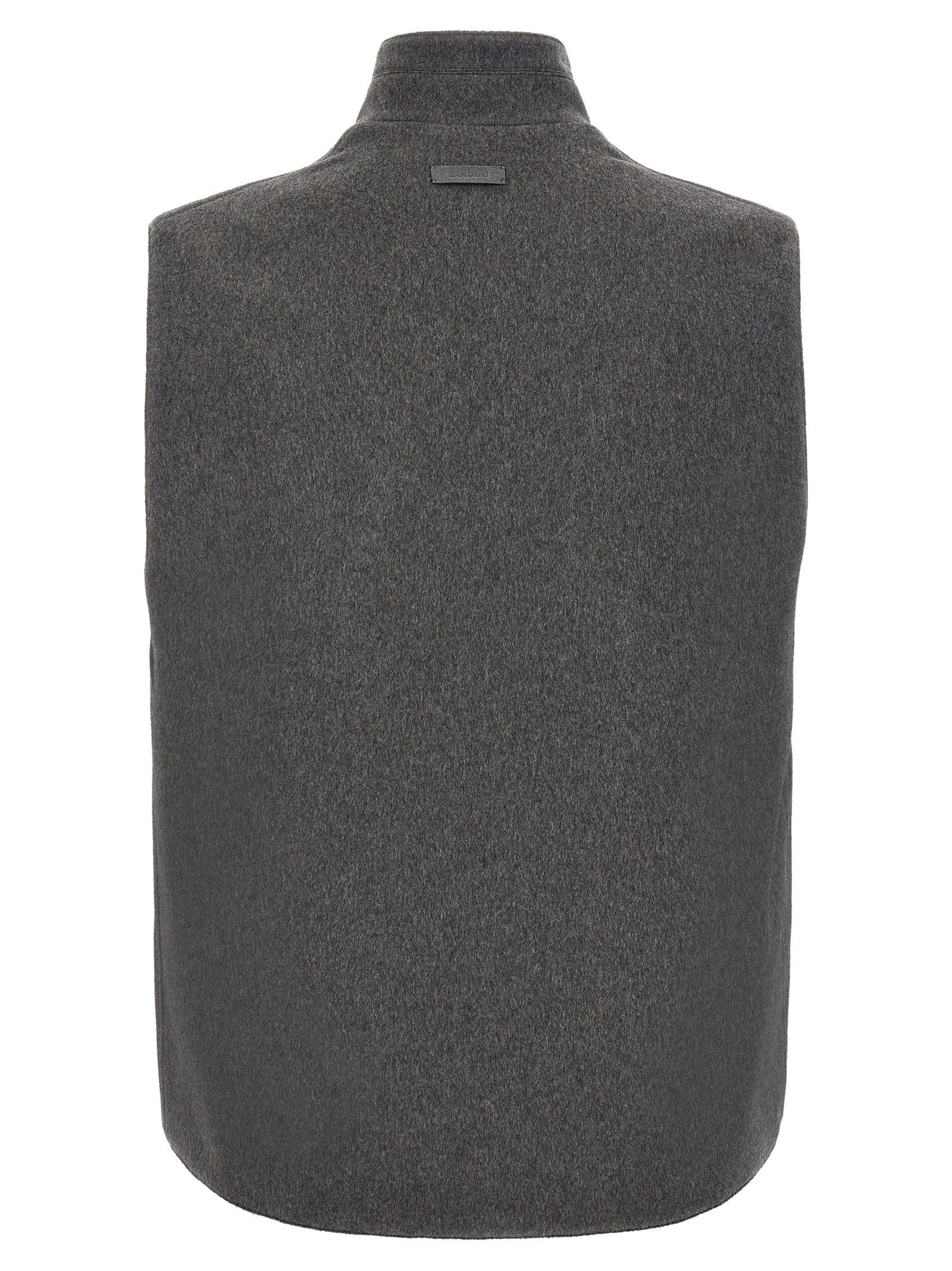 Lardini Gray Virgin Wool Sleeveless Jacket