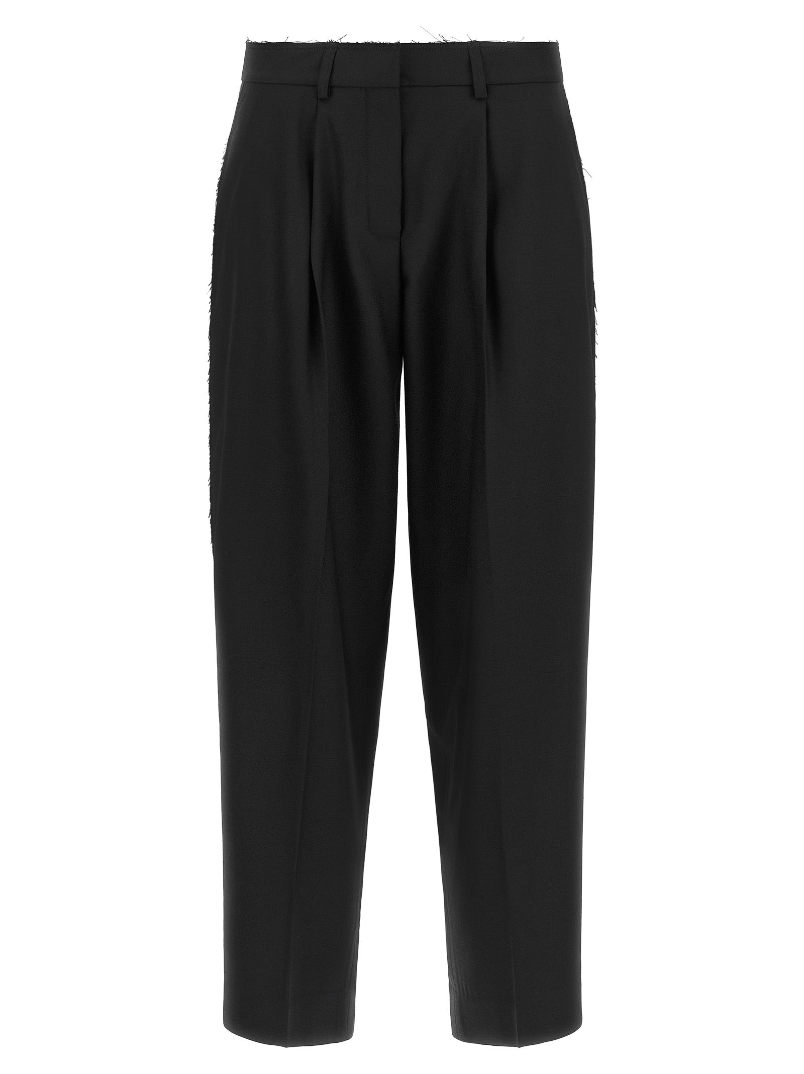 Gianluca Capannolo Black Wool Cropped Pants