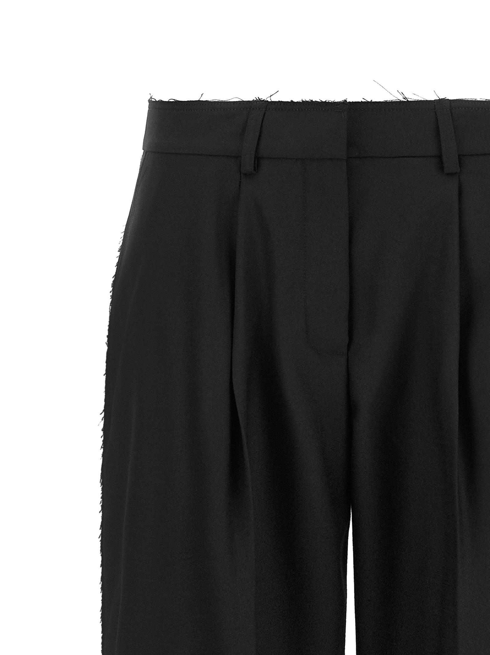 Gianluca Capannolo Black Wool Cropped Pants
