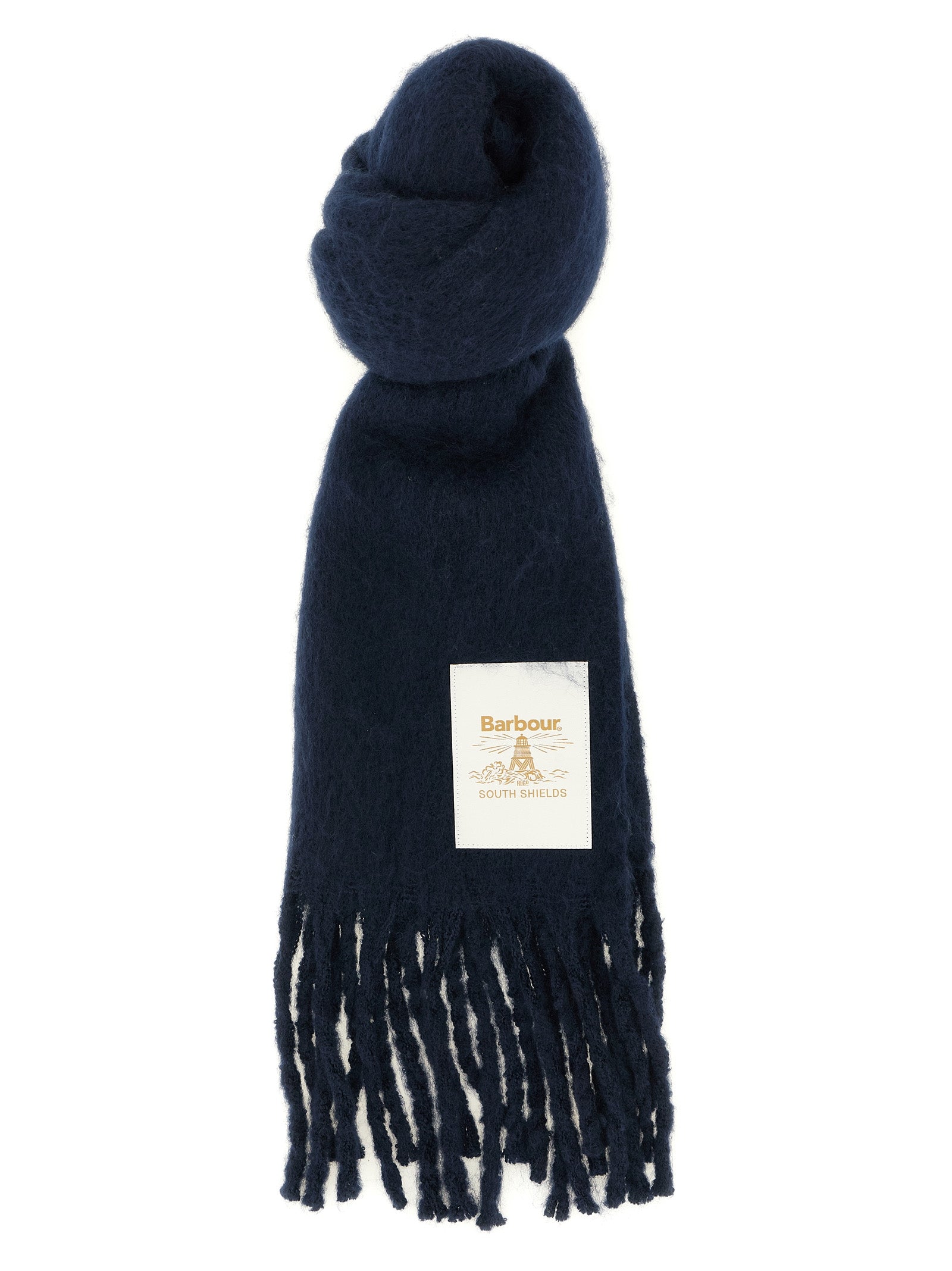 Barbour Blue Polyester Scarf