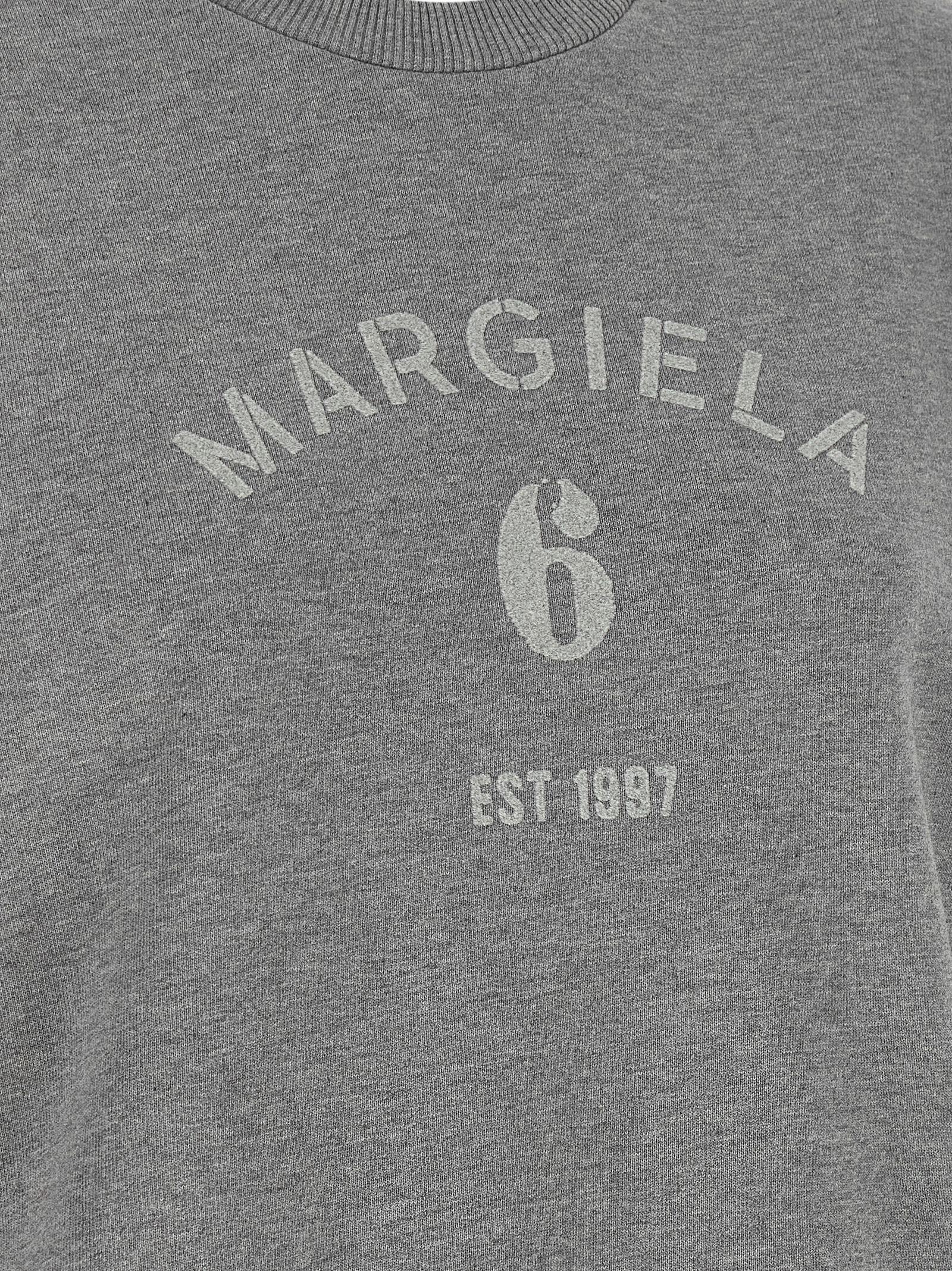 MM6 Maison Margiela Gray Cotton Sweatshirt
