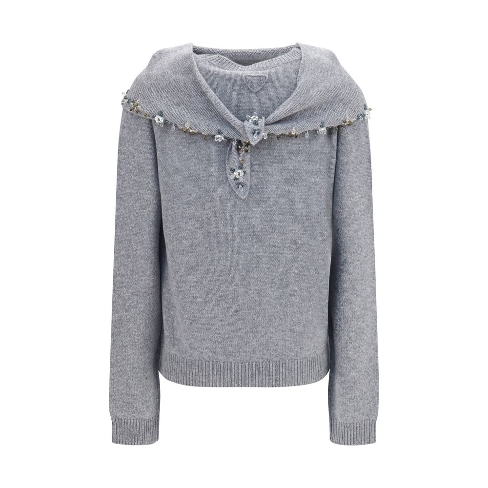 Prada Gray Cashmere Sweatshirt
