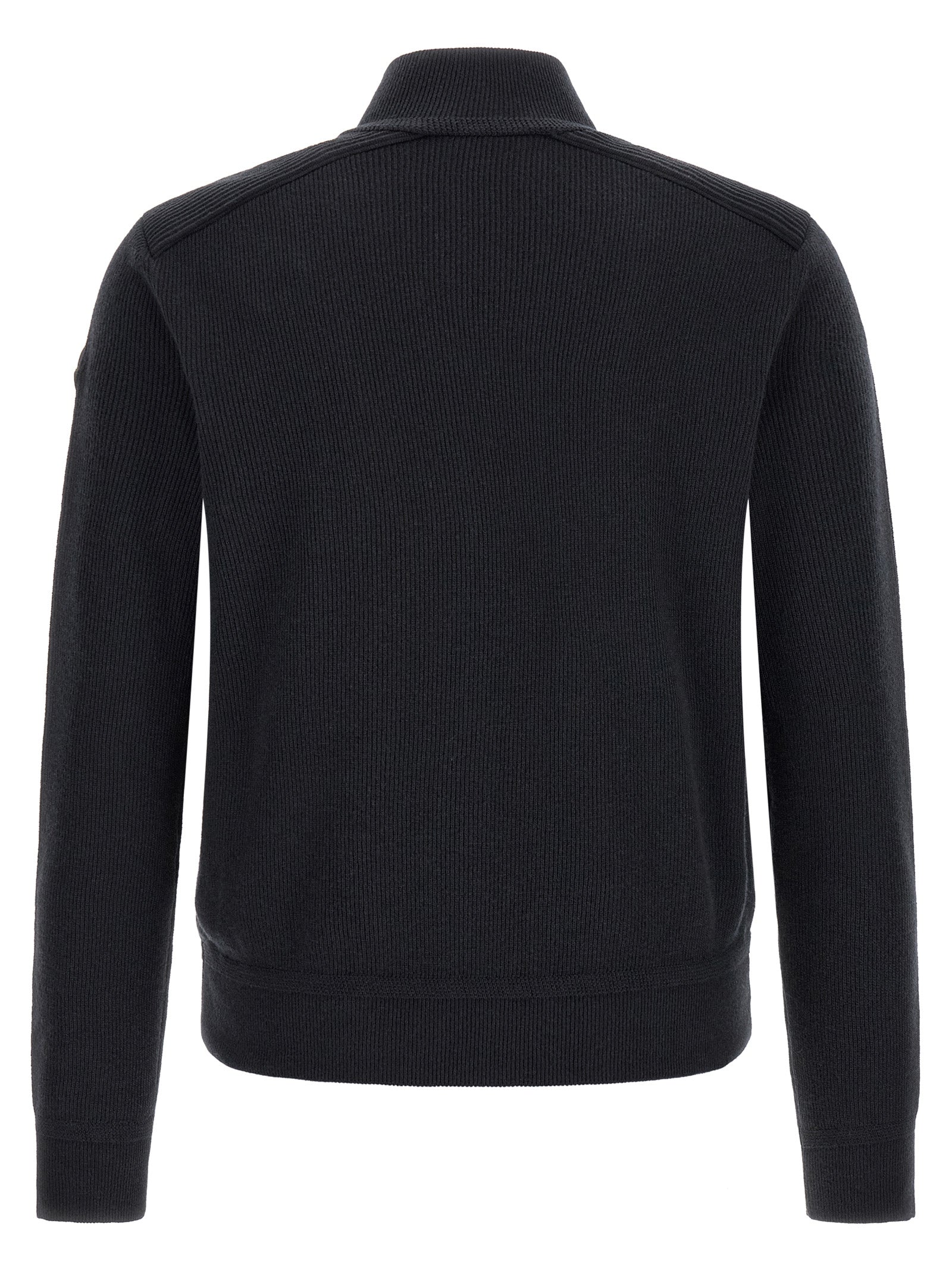 Moncler Blue Leather Cardigan