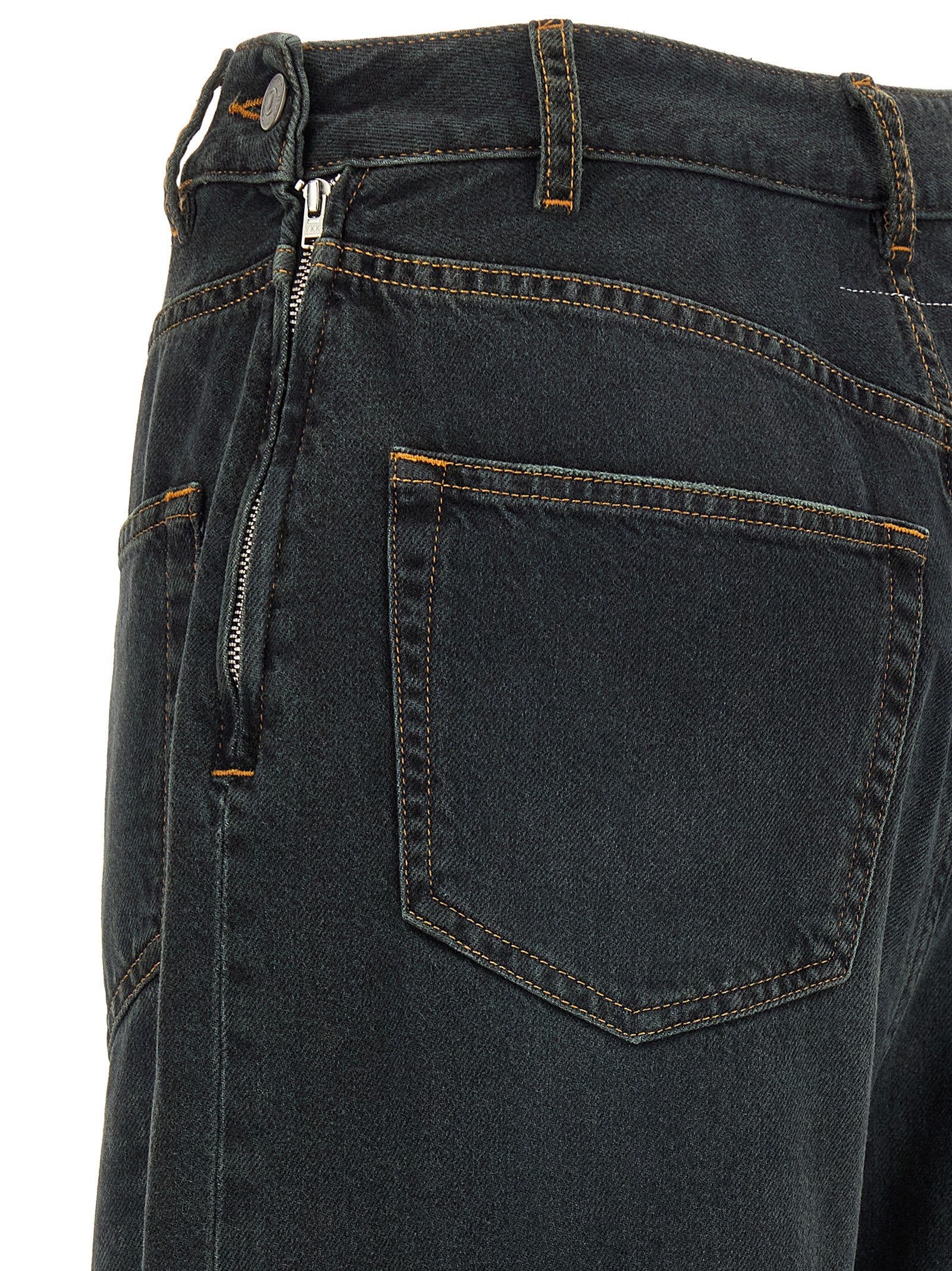 MM6 Maison Margiela Blue Cotton Flared Jeans