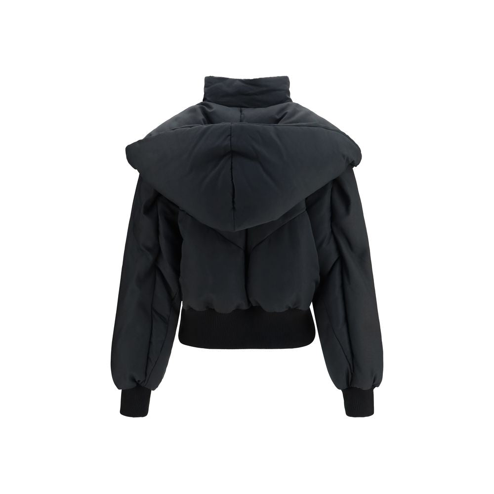 The Attico Black Cotton Shell Jacket