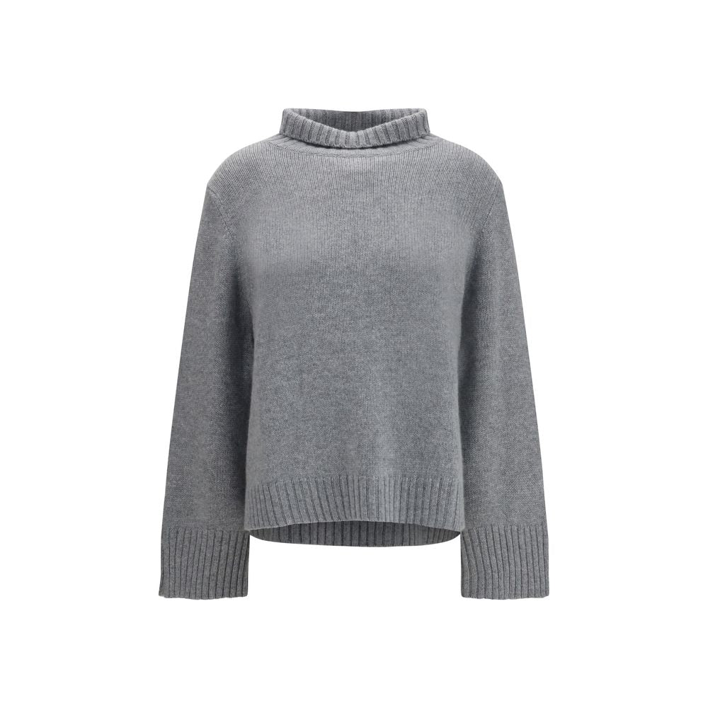 Allude Gray Cashmere Turtleneck