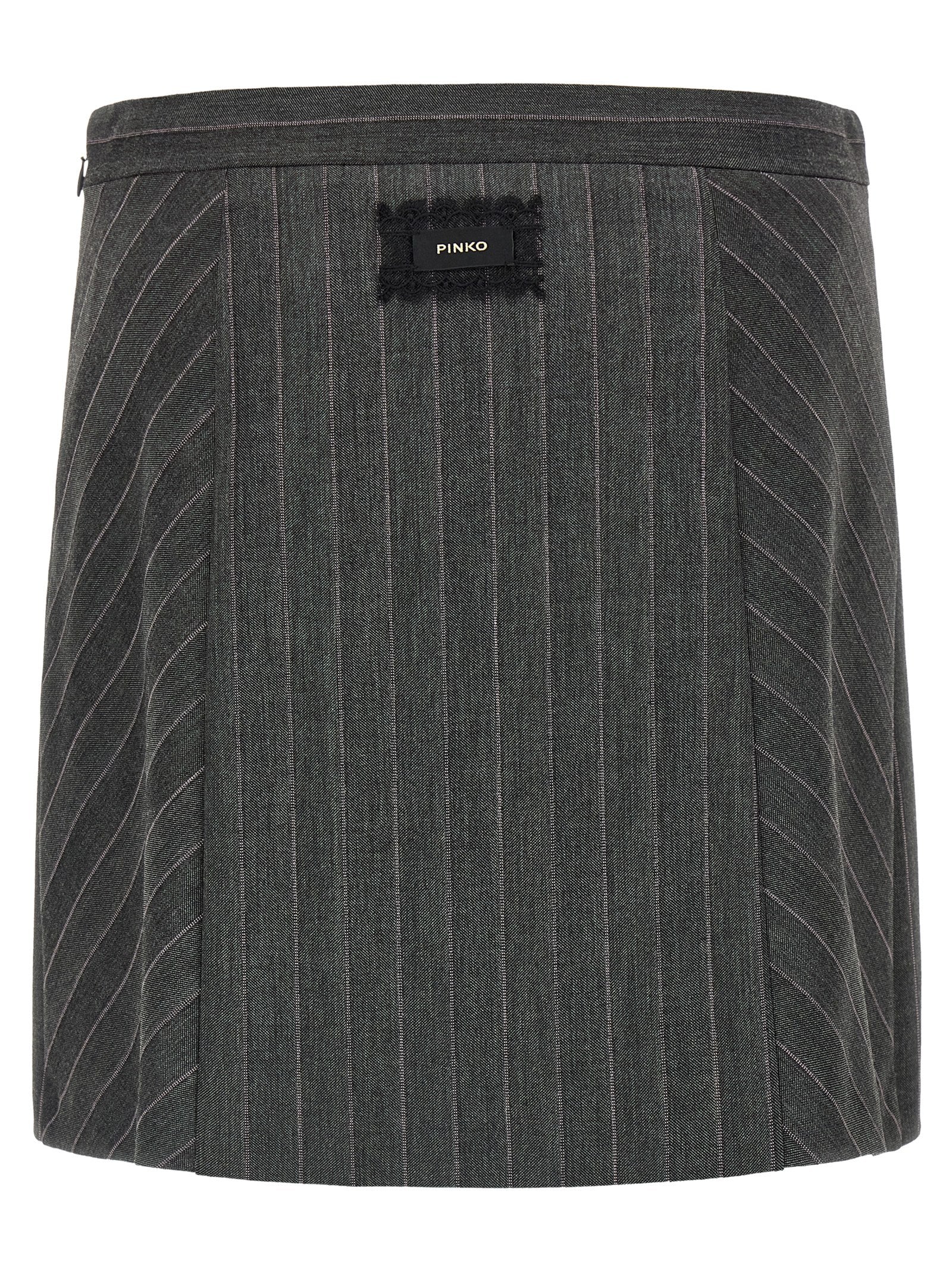 PINKO Gray Polyester Long Skirt