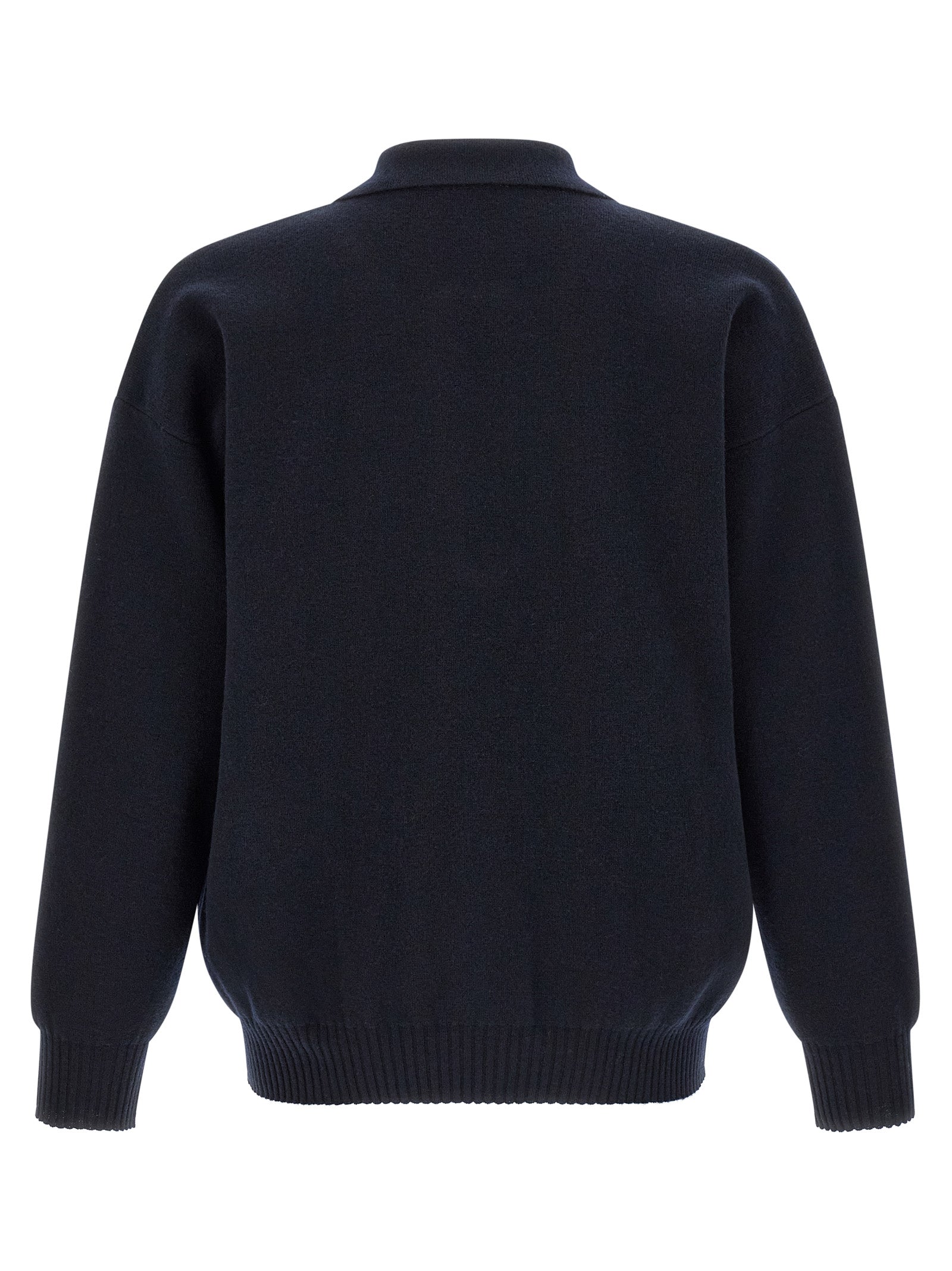 Roberto Collina Blue Merino Wool Polo Shirt