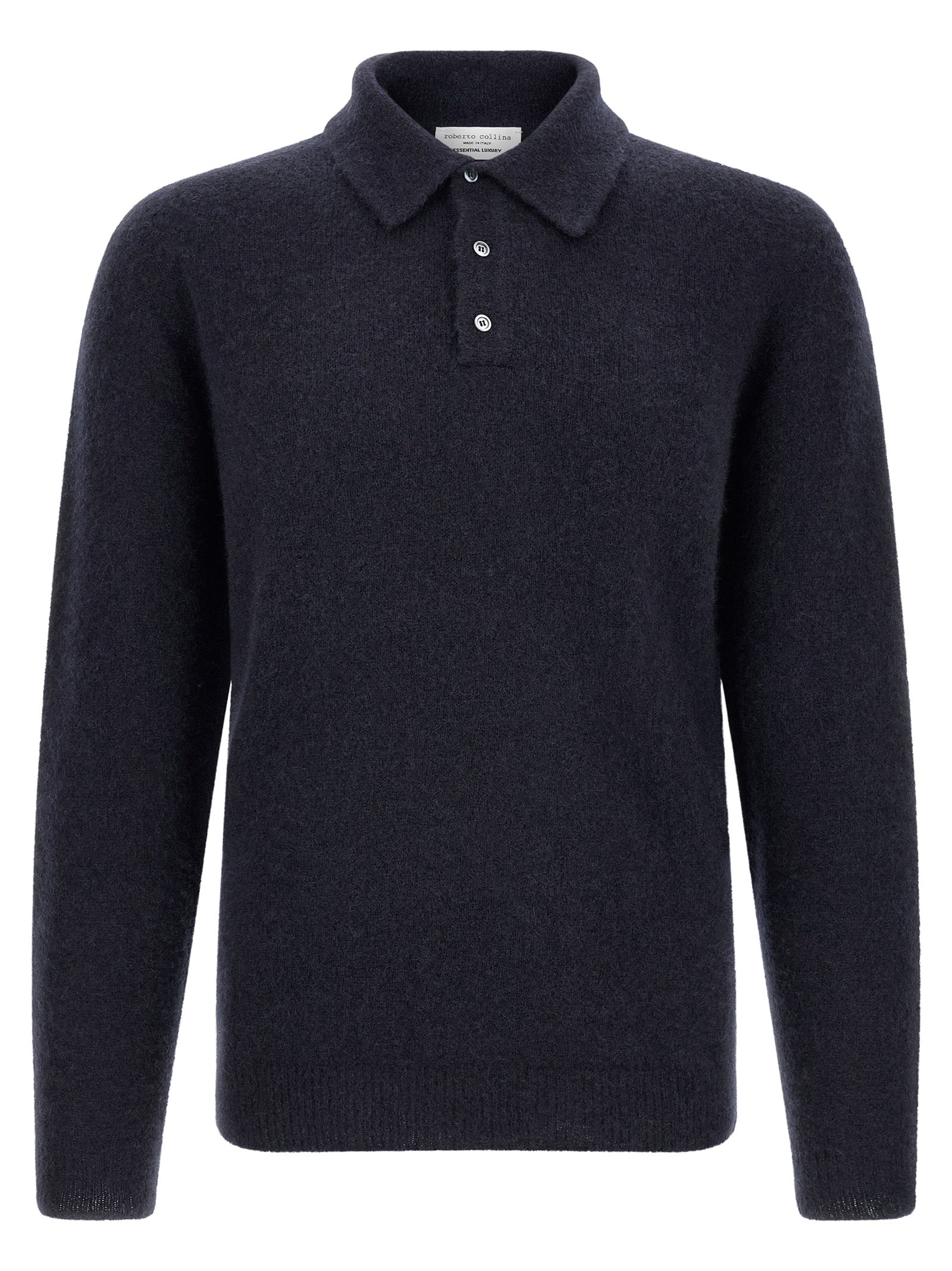 Roberto Collina Blue Cashmere Polo Shirt