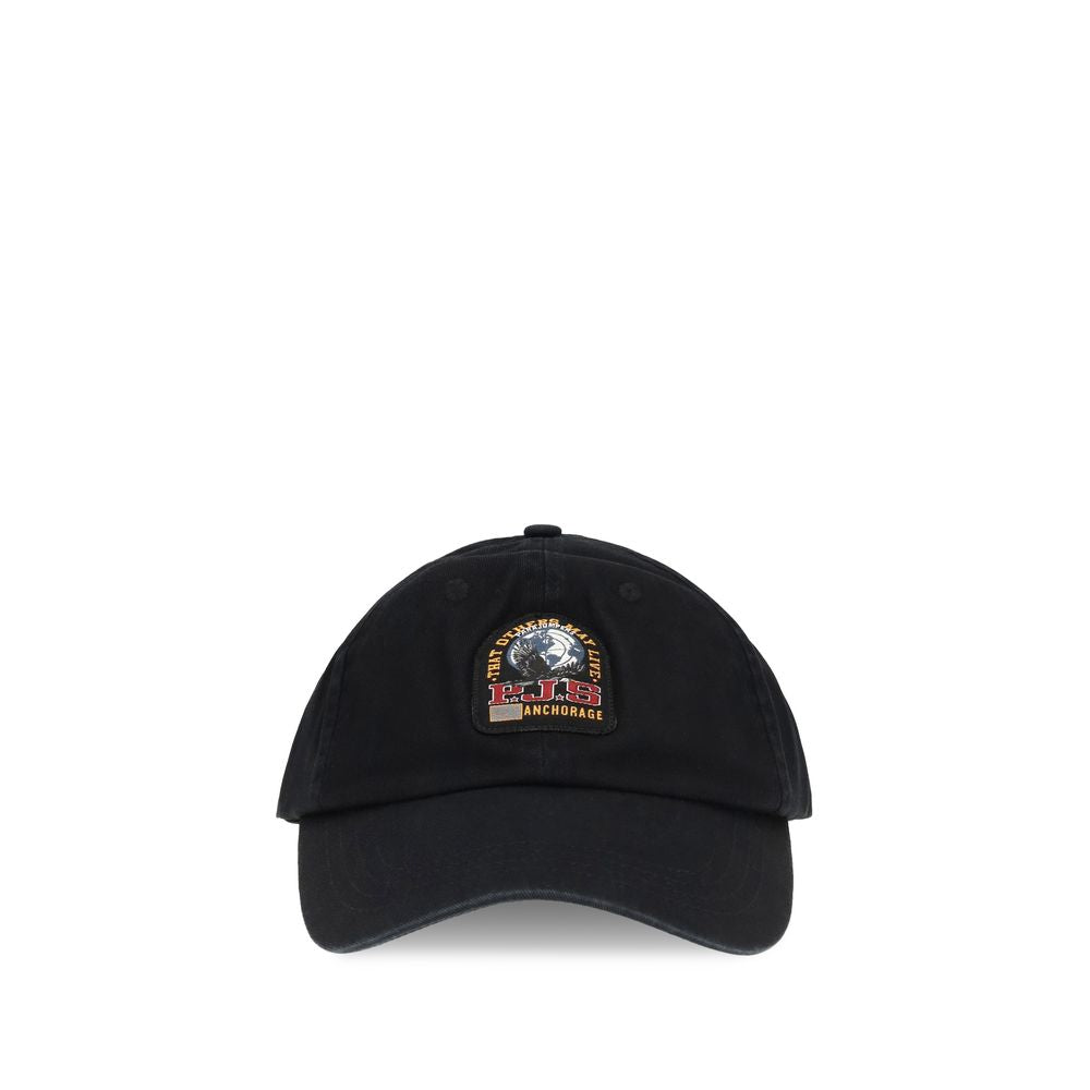 Parajumpers Black Cotton Cap (Baseball Hat)
