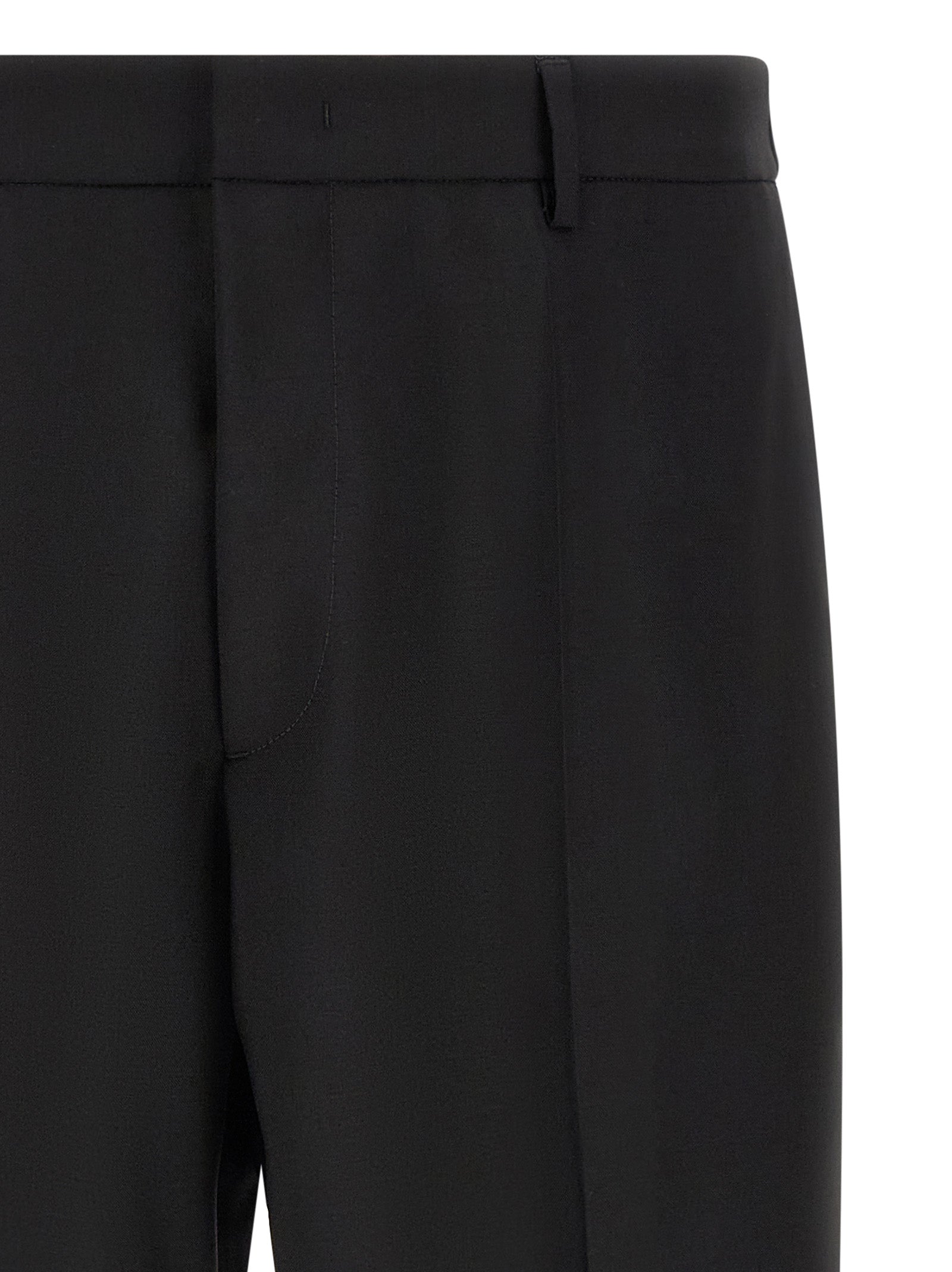 Jil Sander Black Virgin Wool Cropped Pants