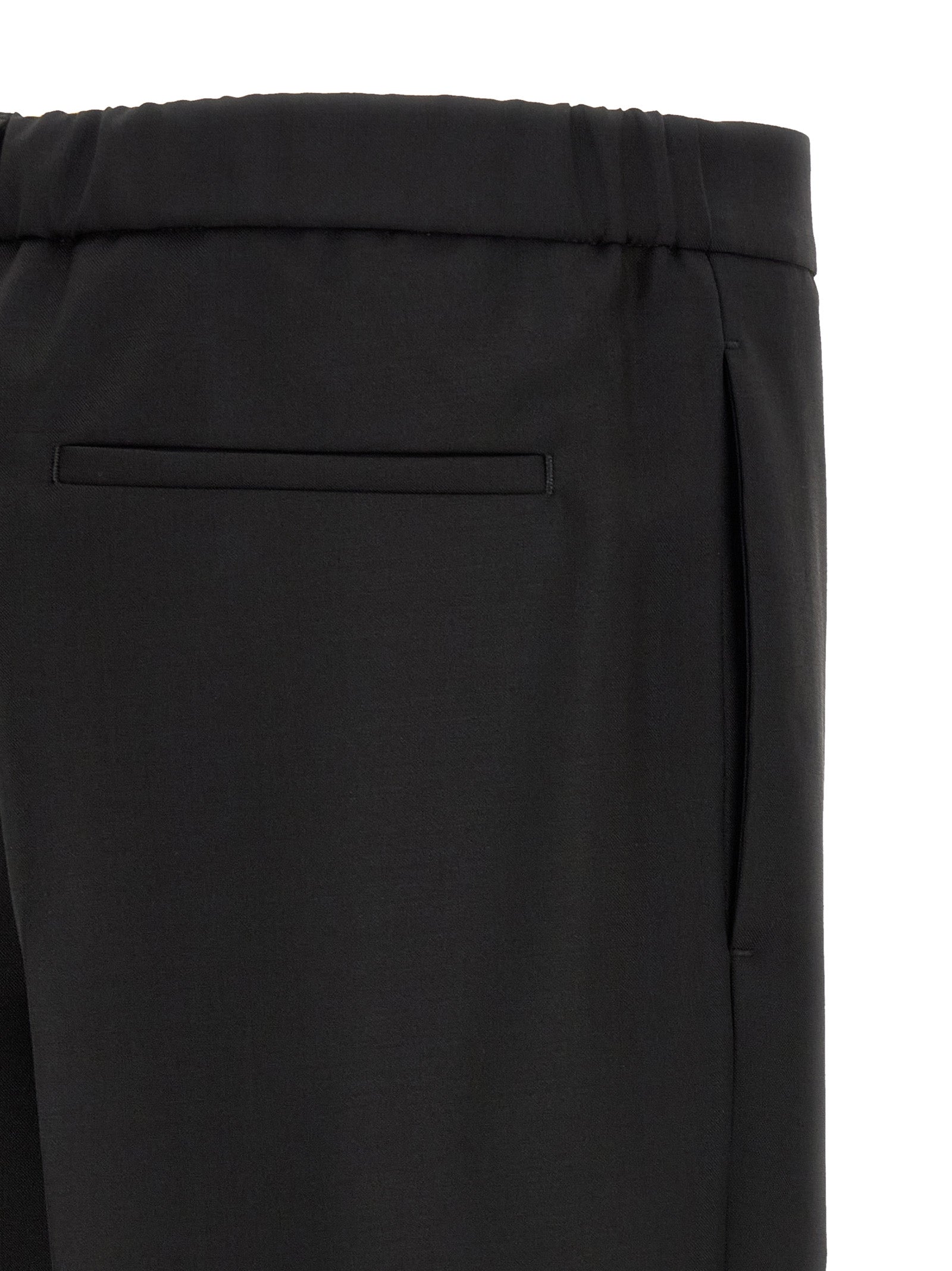 Jil Sander Black Virgin Wool Cropped Pants