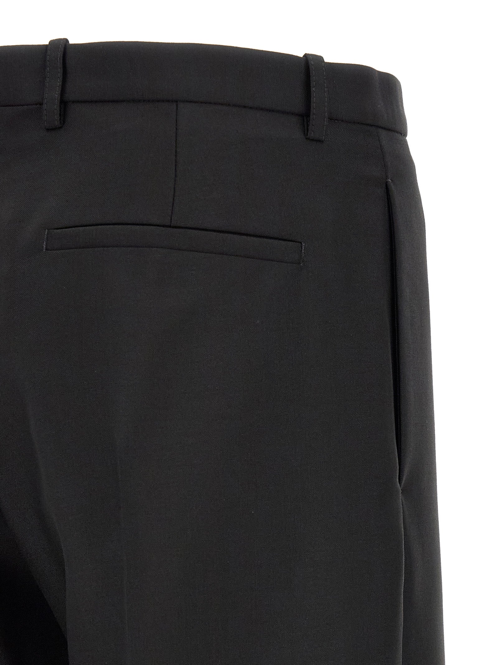 Jil Sander Black Virgin Wool Dress Pants