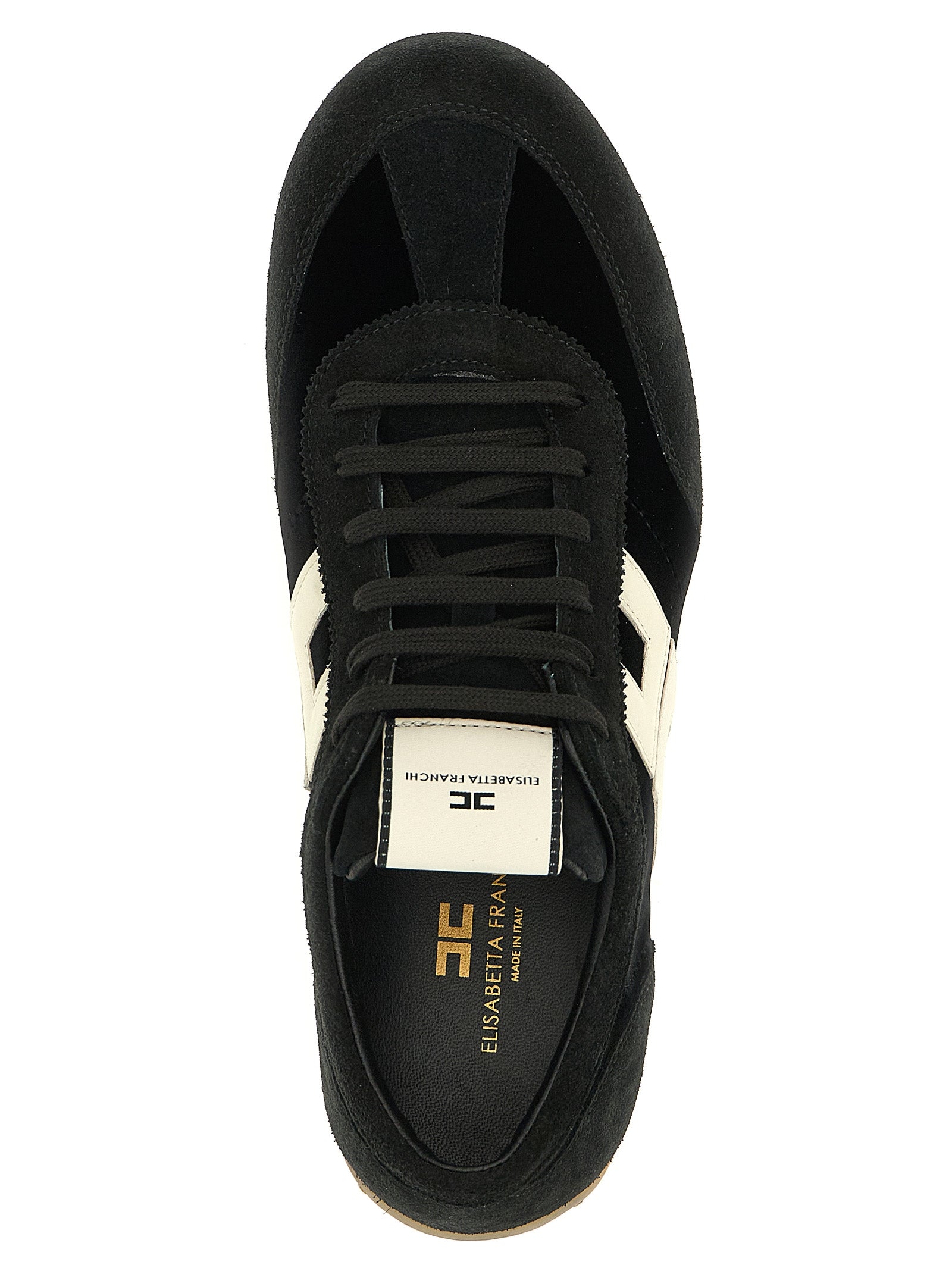 Elisabetta Franchi Bicolor Leather Low Top Sneakers