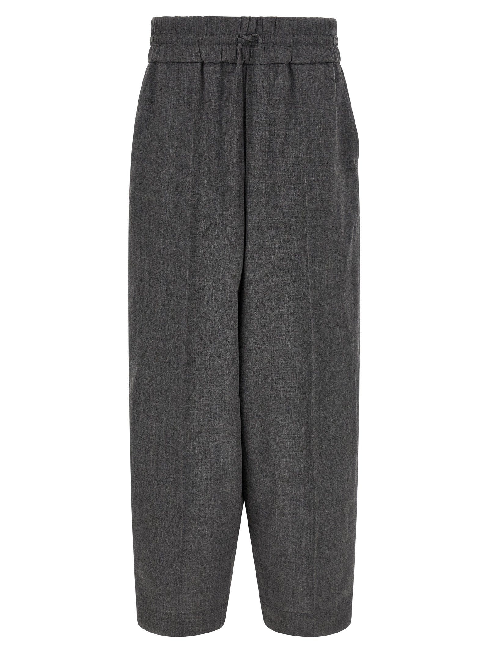 Ami Paris Gray Virgin Wool Casual Pants