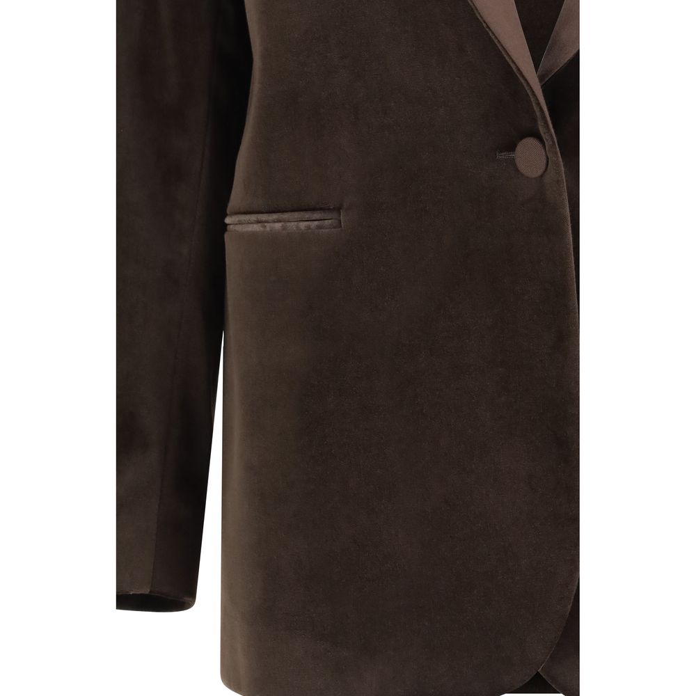 Lardini Brown Cotton Blazer