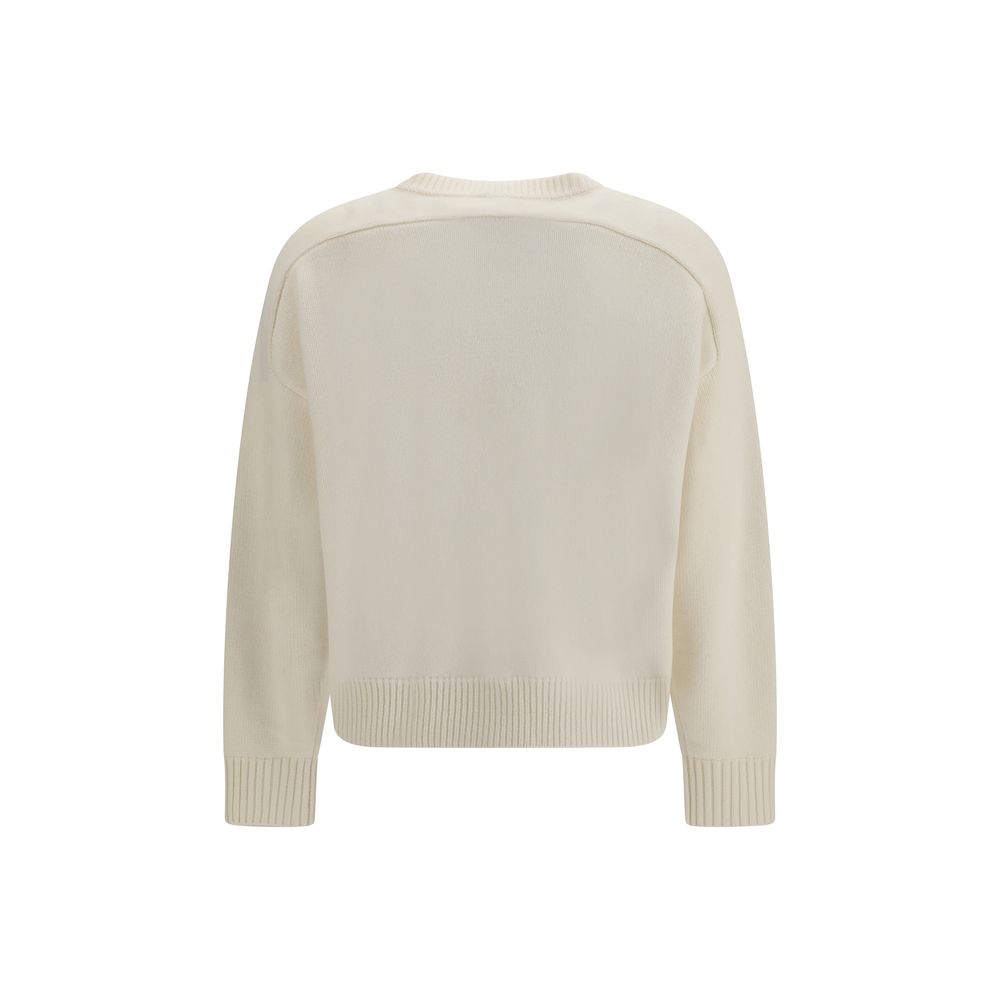 Loulou De Saison White Wool Oves Aries Sweatshirt