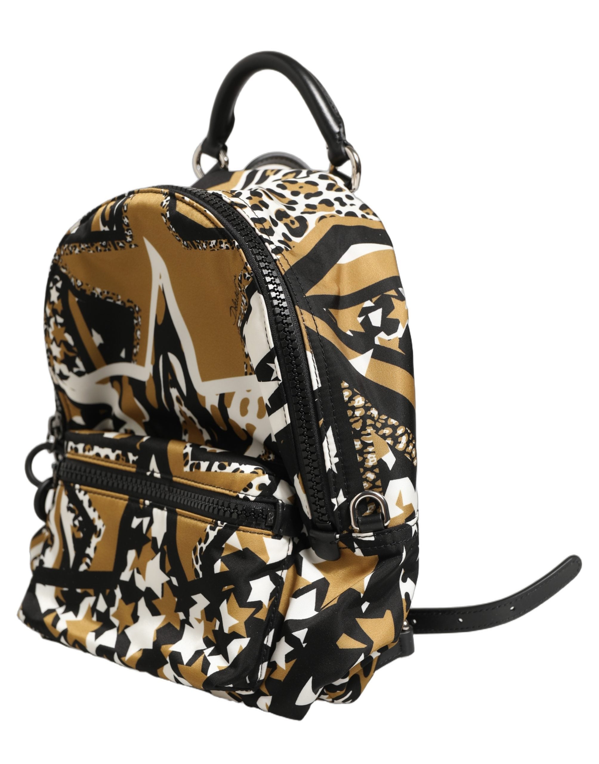Dolce & Gabbana Multicolor Star Nylon School Travel Backpack Borse Bag