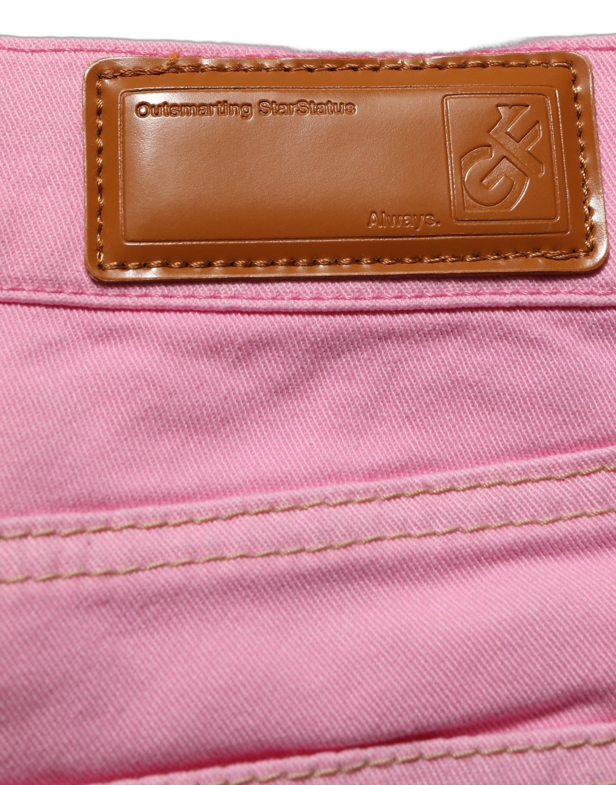 GF Ferre Pink Mid-Waisted Flared Denim Casual Jeans