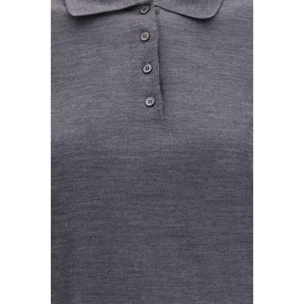 Golden Goose Gray Wool Oves Aries Shirt