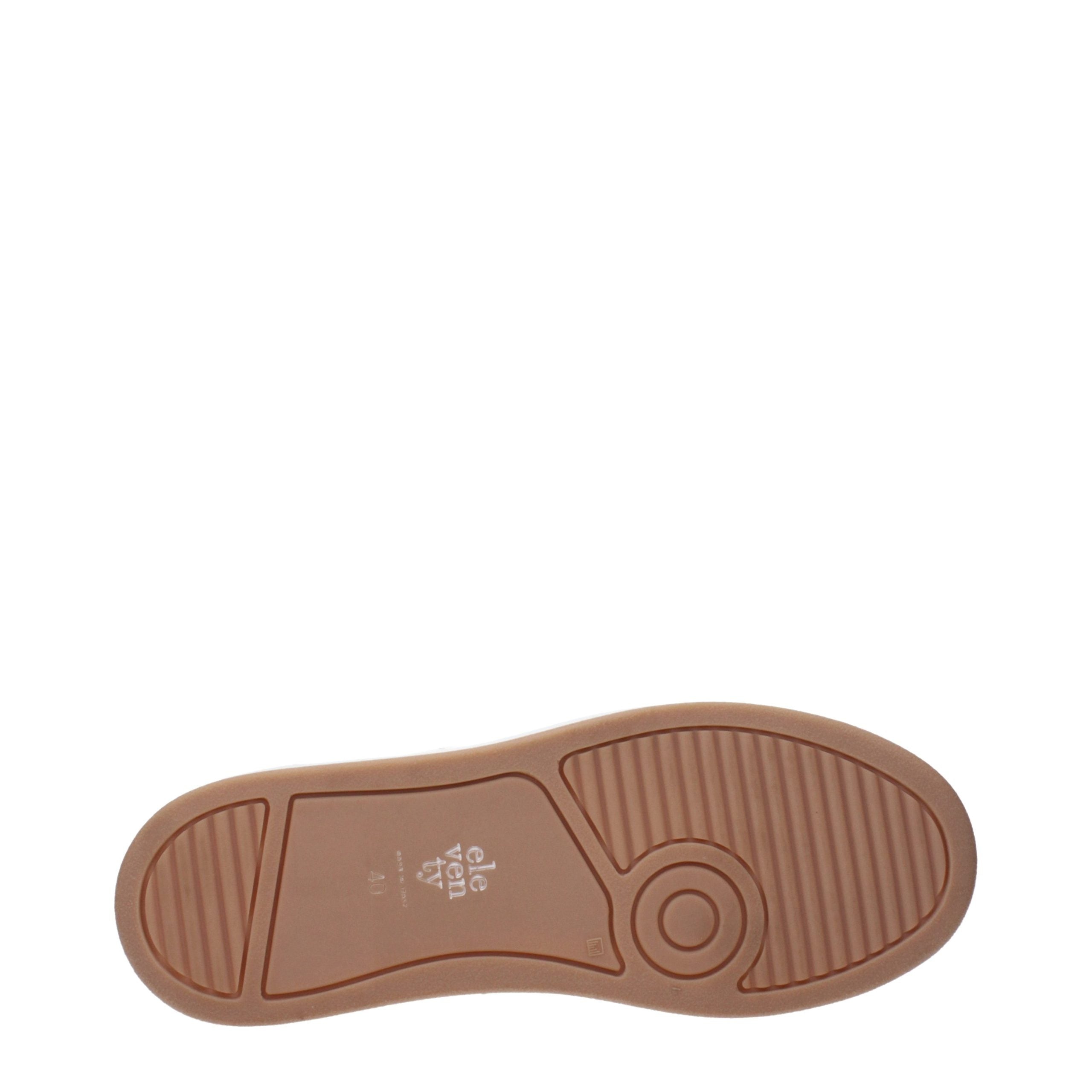Eleventy Beige Leather Sneakers