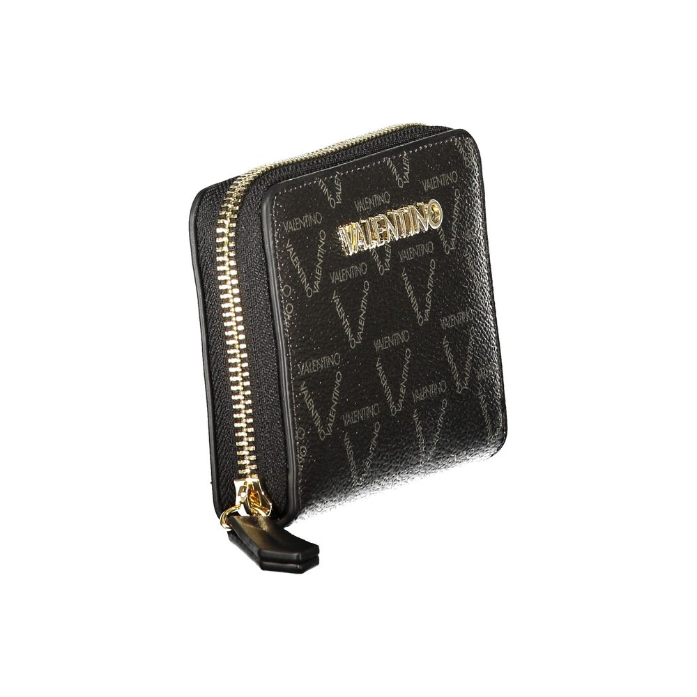 Mario Valentino Black Polyurethane Women's Wallet