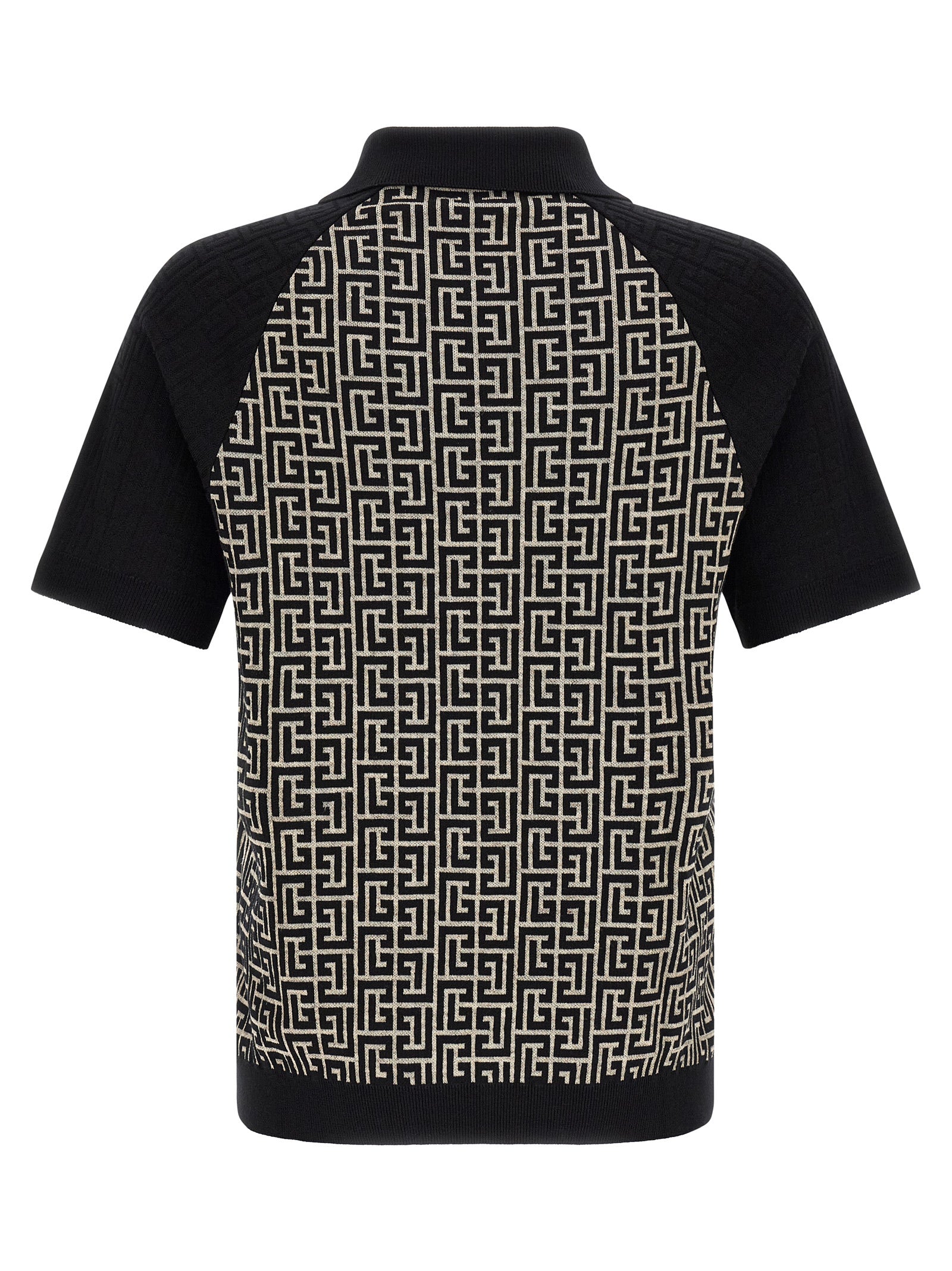 Balmain Bicolor Cotton Polo Shirt