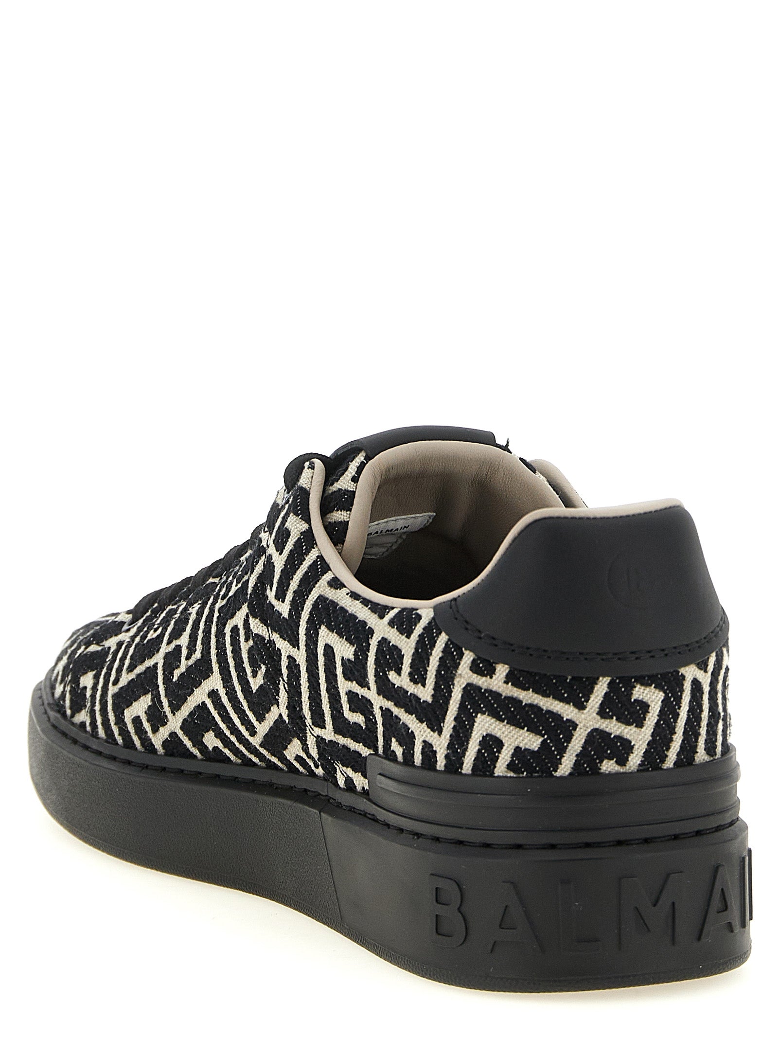 Balmain Bicolor Cotton Low Top Sneakers