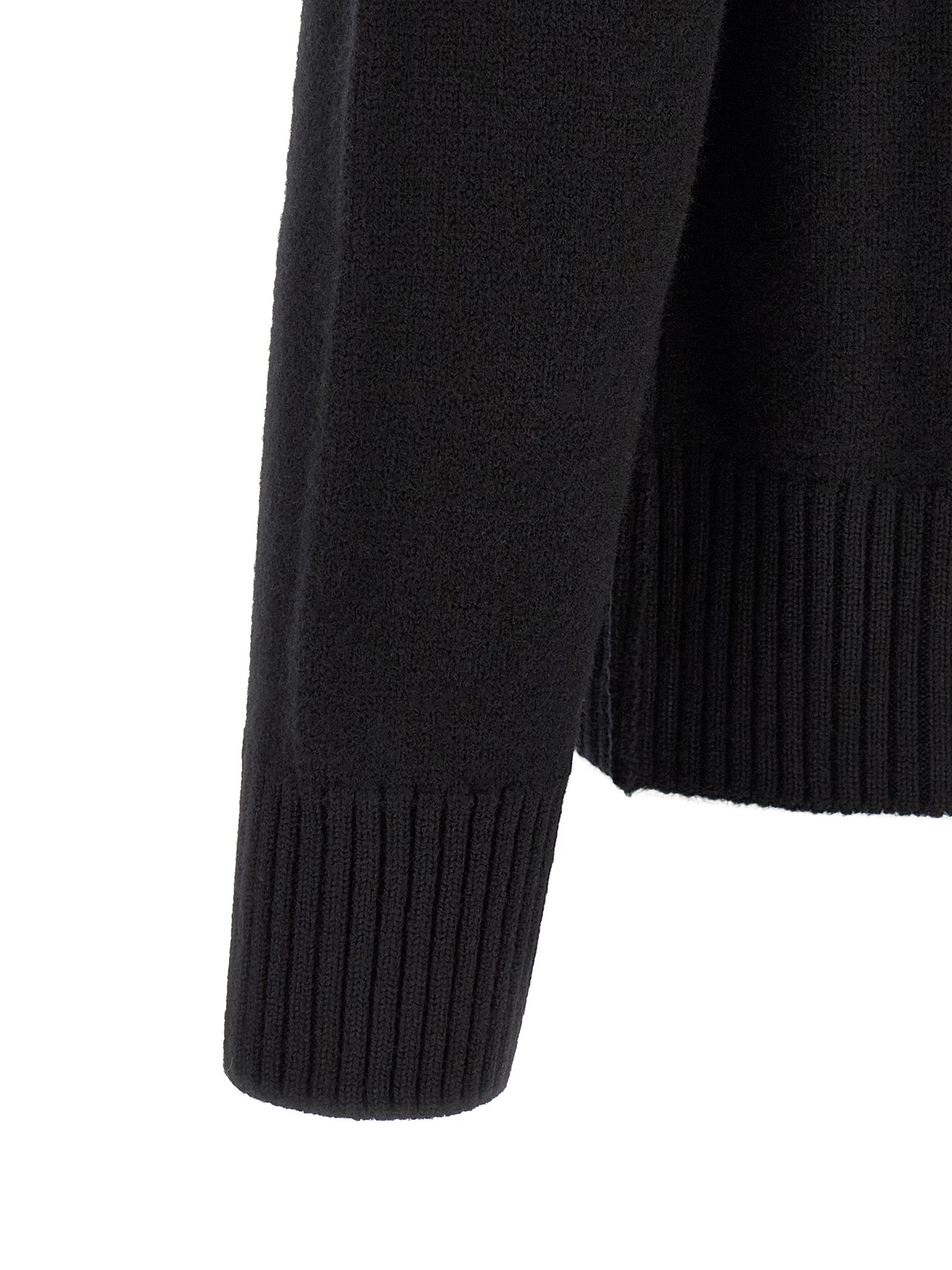 Ami Paris Black Wool Cardigan