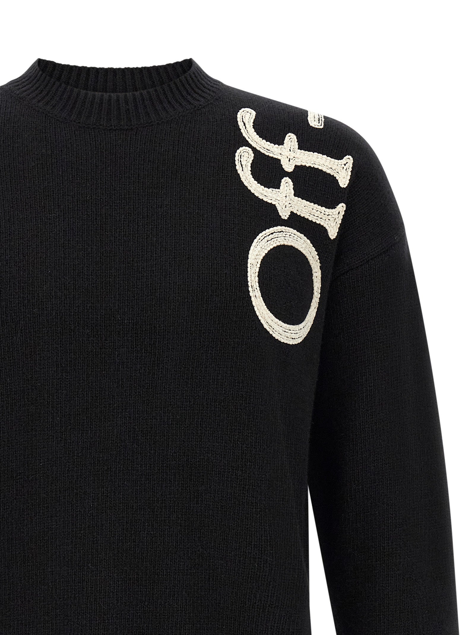 Off-White Bicolor Wool Cardigan